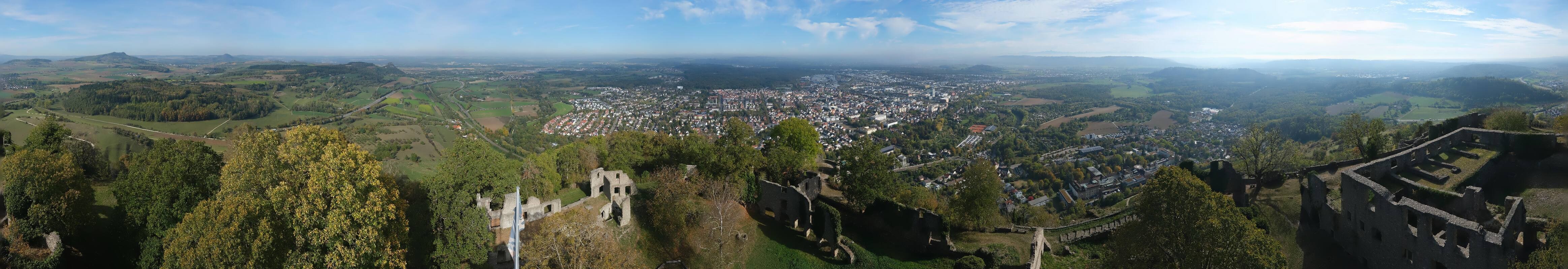 Archiv Foto Webcam Blick auf Singen von der Festung Hohentwiel