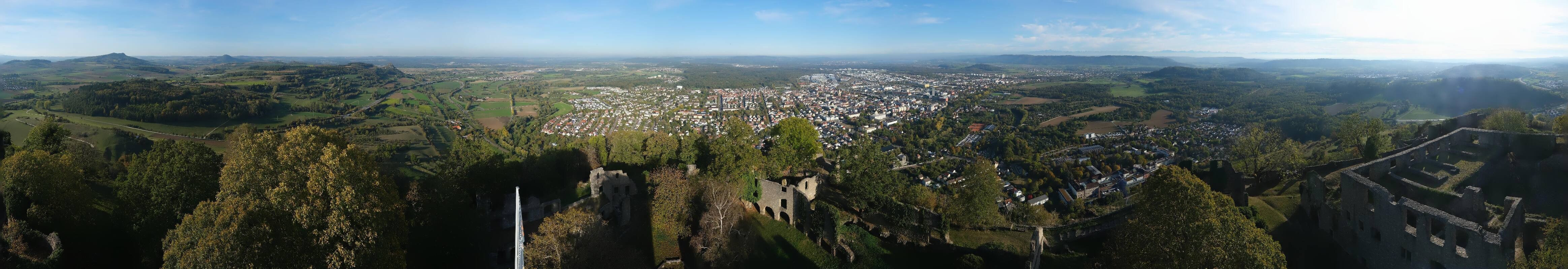 Archiv Foto Webcam Blick auf Singen von der Festung Hohentwiel
