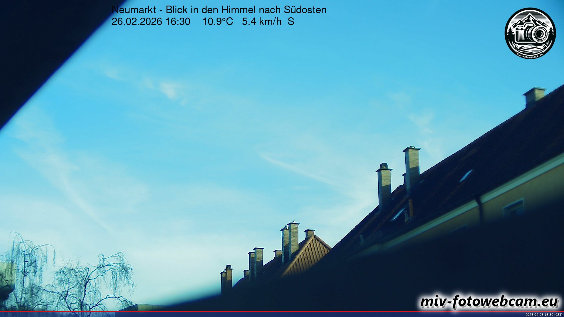 Archived image Webcam Neumarkt: Cam south east