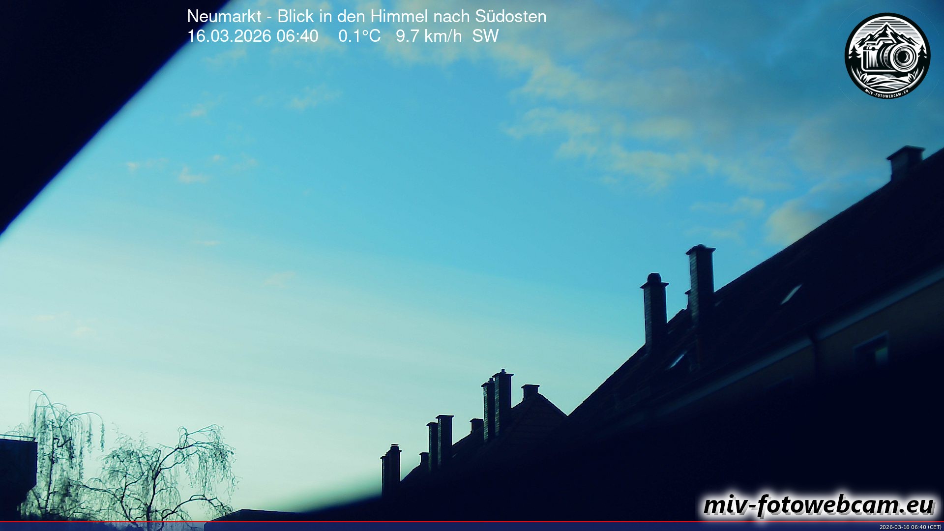 Archiv Foto Neumarkt in der Oberpfalz: Wetter-Webcam Richtung Südosten