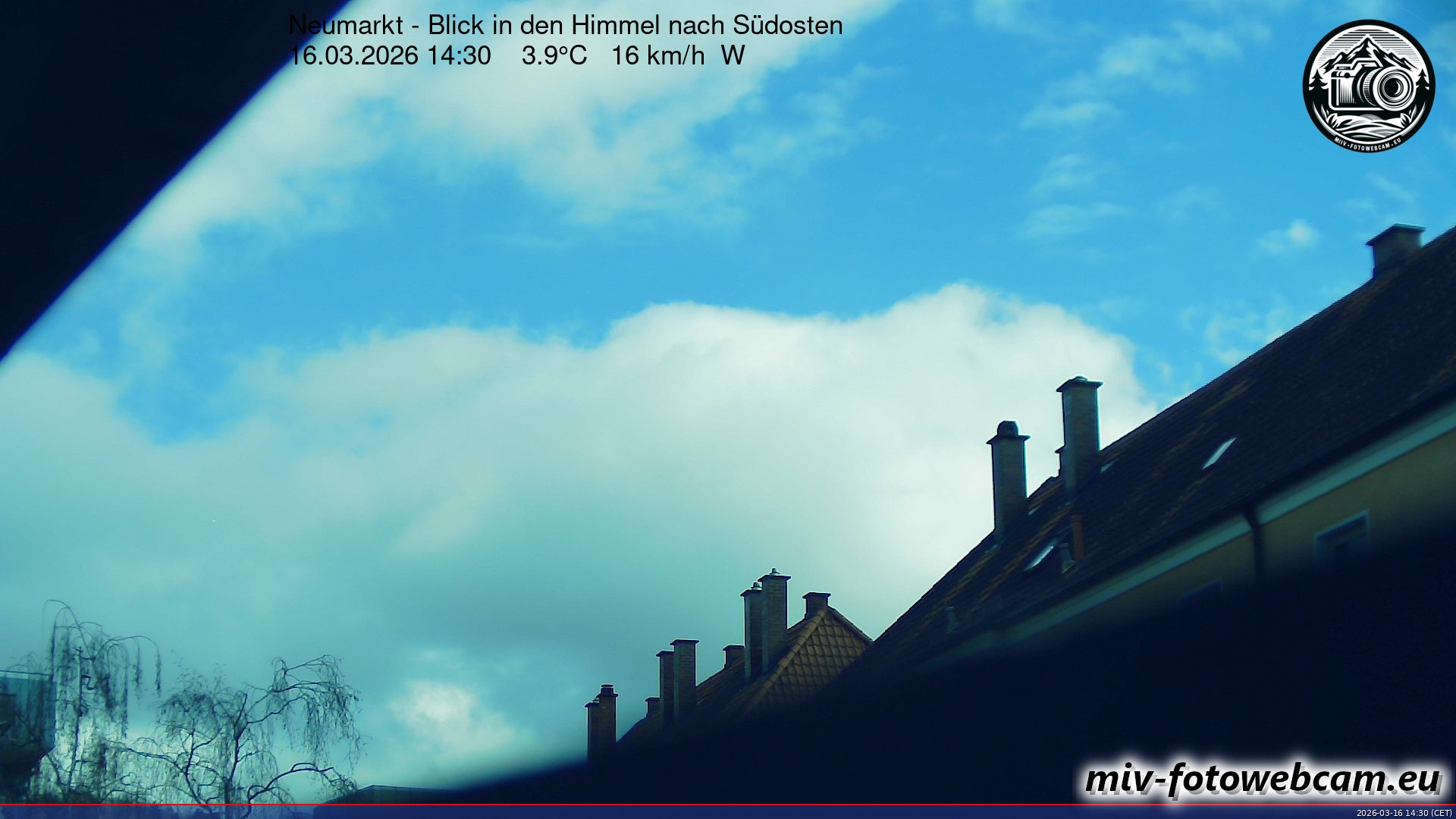 Archiv Foto Neumarkt in der Oberpfalz: Wetter-Webcam Richtung Südosten