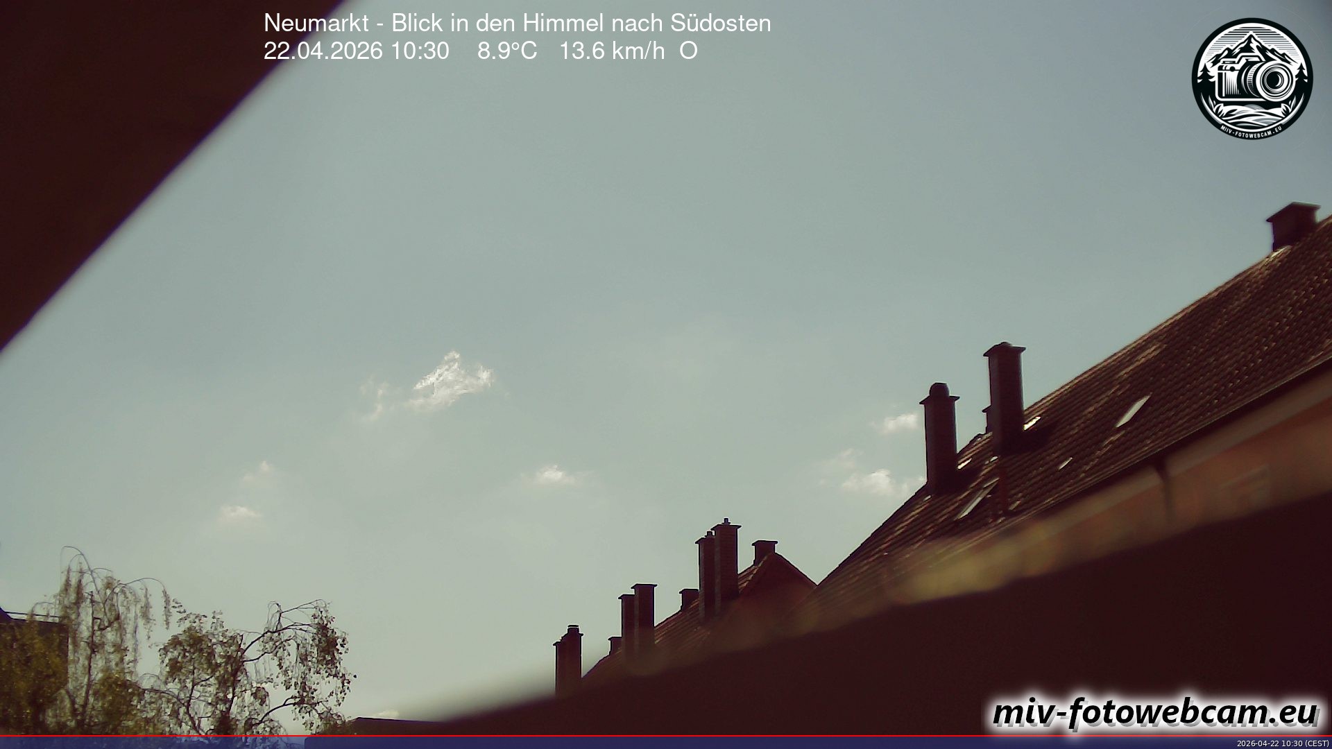 Archiv Foto Neumarkt in der Oberpfalz: Wetter-Webcam Richtung Südosten