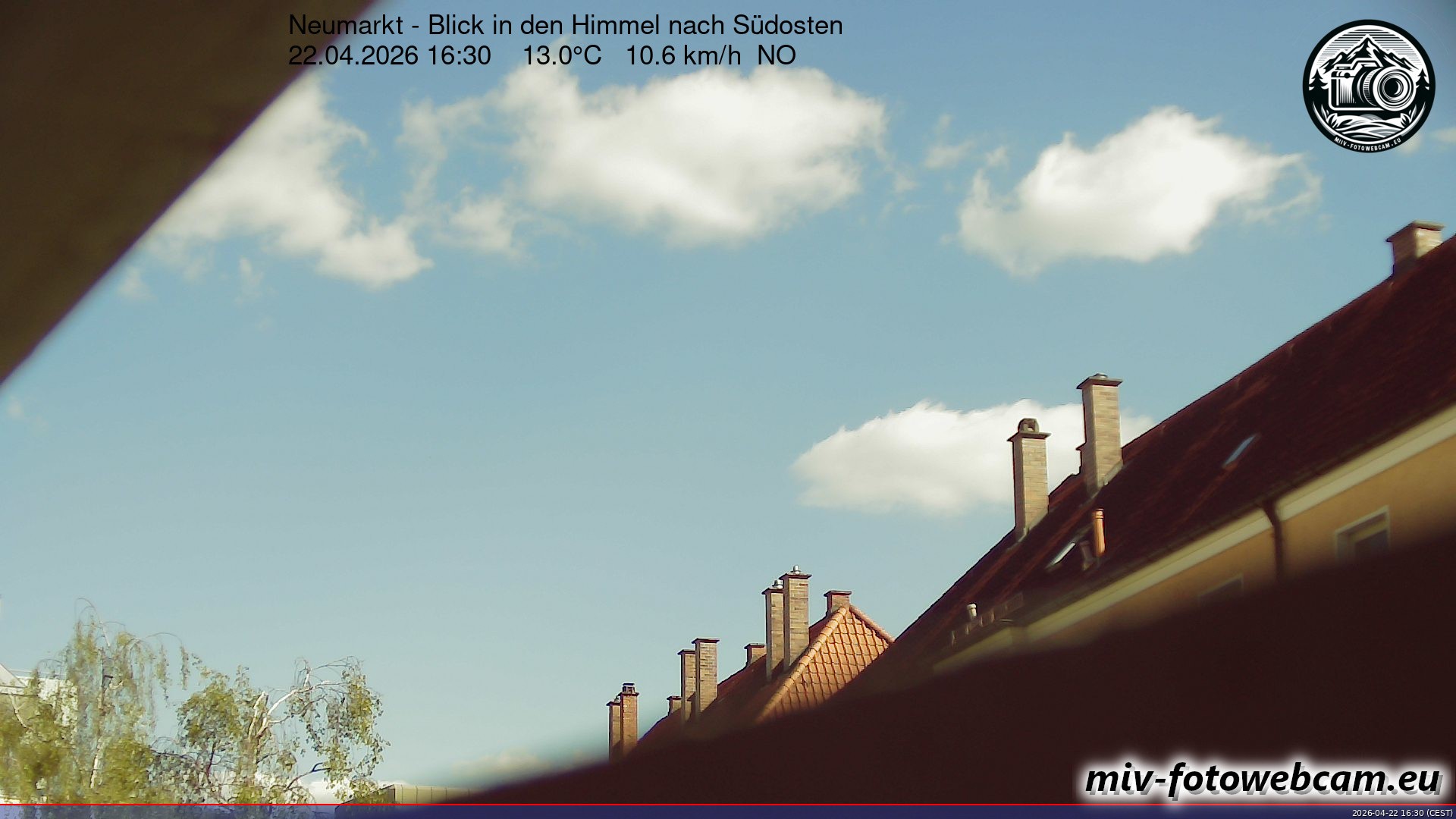 Archiv Foto Neumarkt in der Oberpfalz: Wetter-Webcam Richtung Südosten