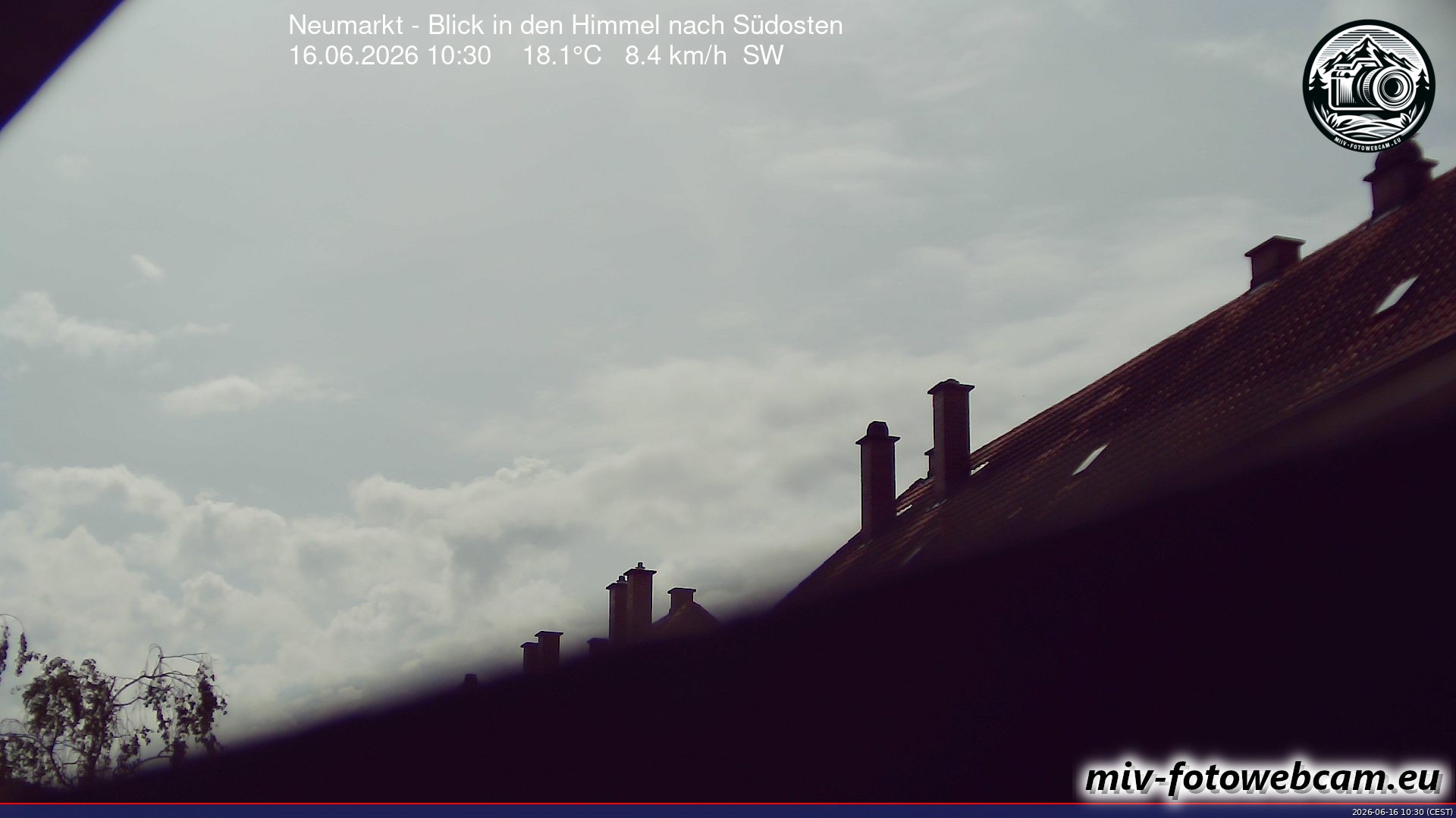 Archiv Foto Neumarkt in der Oberpfalz: Wetter-Webcam Richtung Südosten