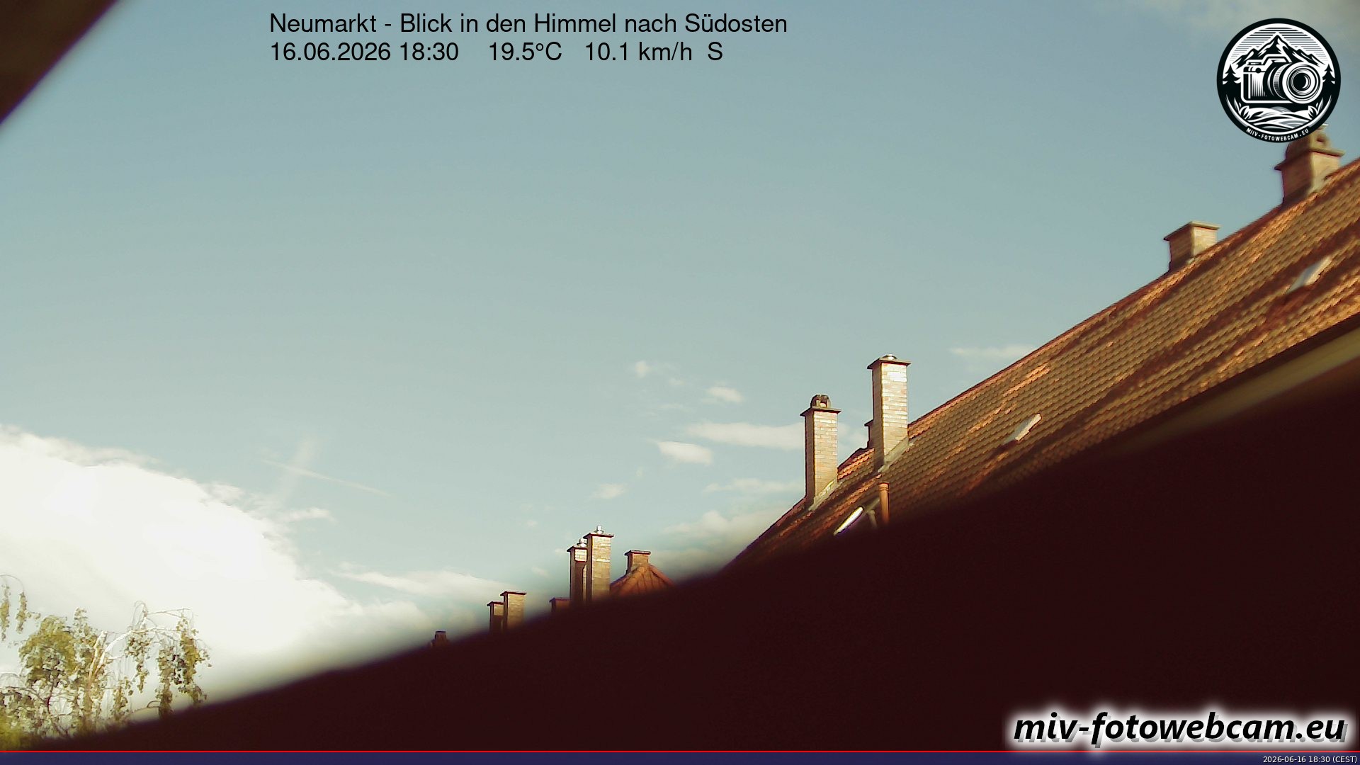 Archiv Foto Neumarkt in der Oberpfalz: Wetter-Webcam Richtung Südosten