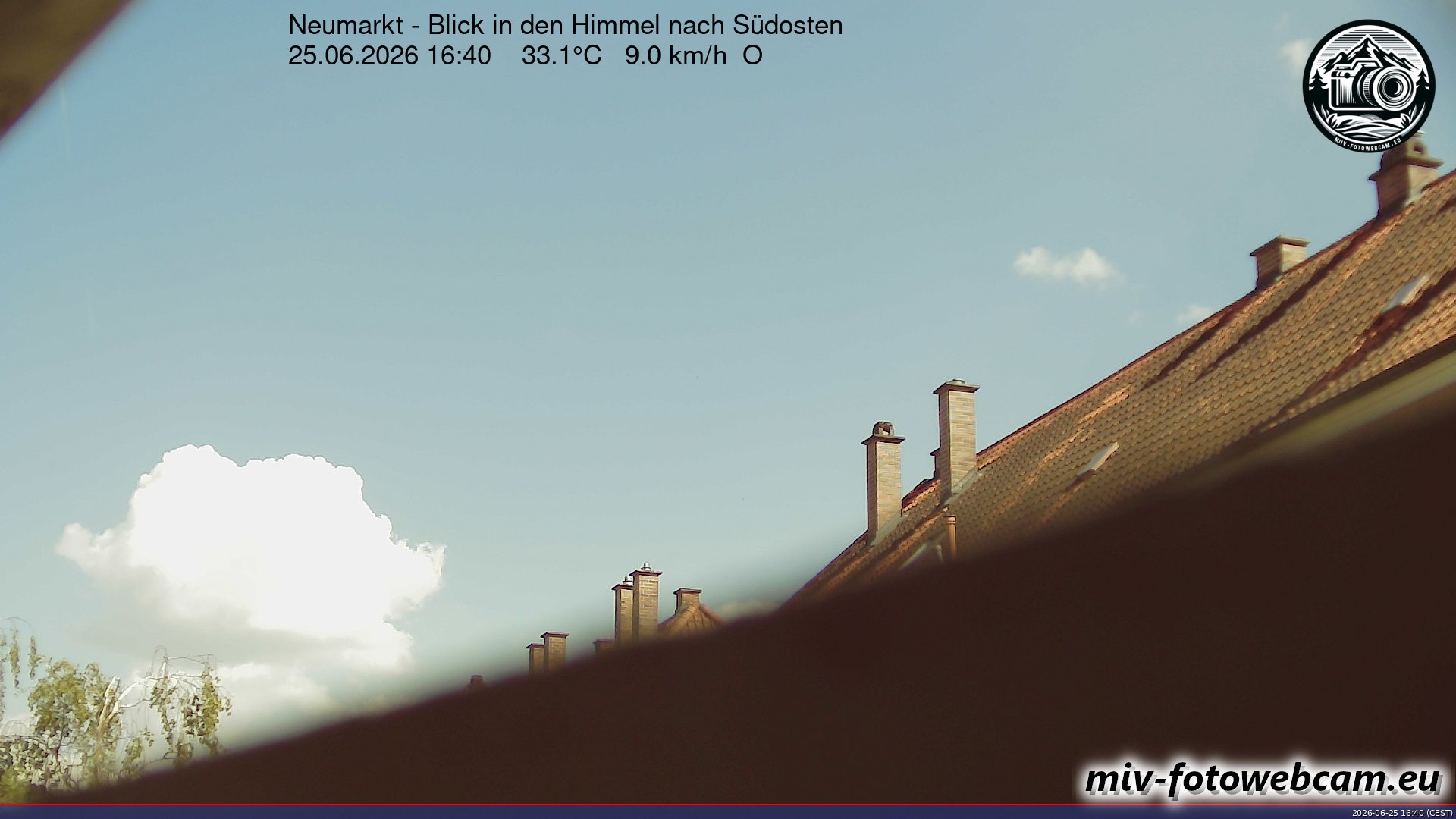 Archiv Foto Neumarkt in der Oberpfalz: Wetter-Webcam Richtung Südosten