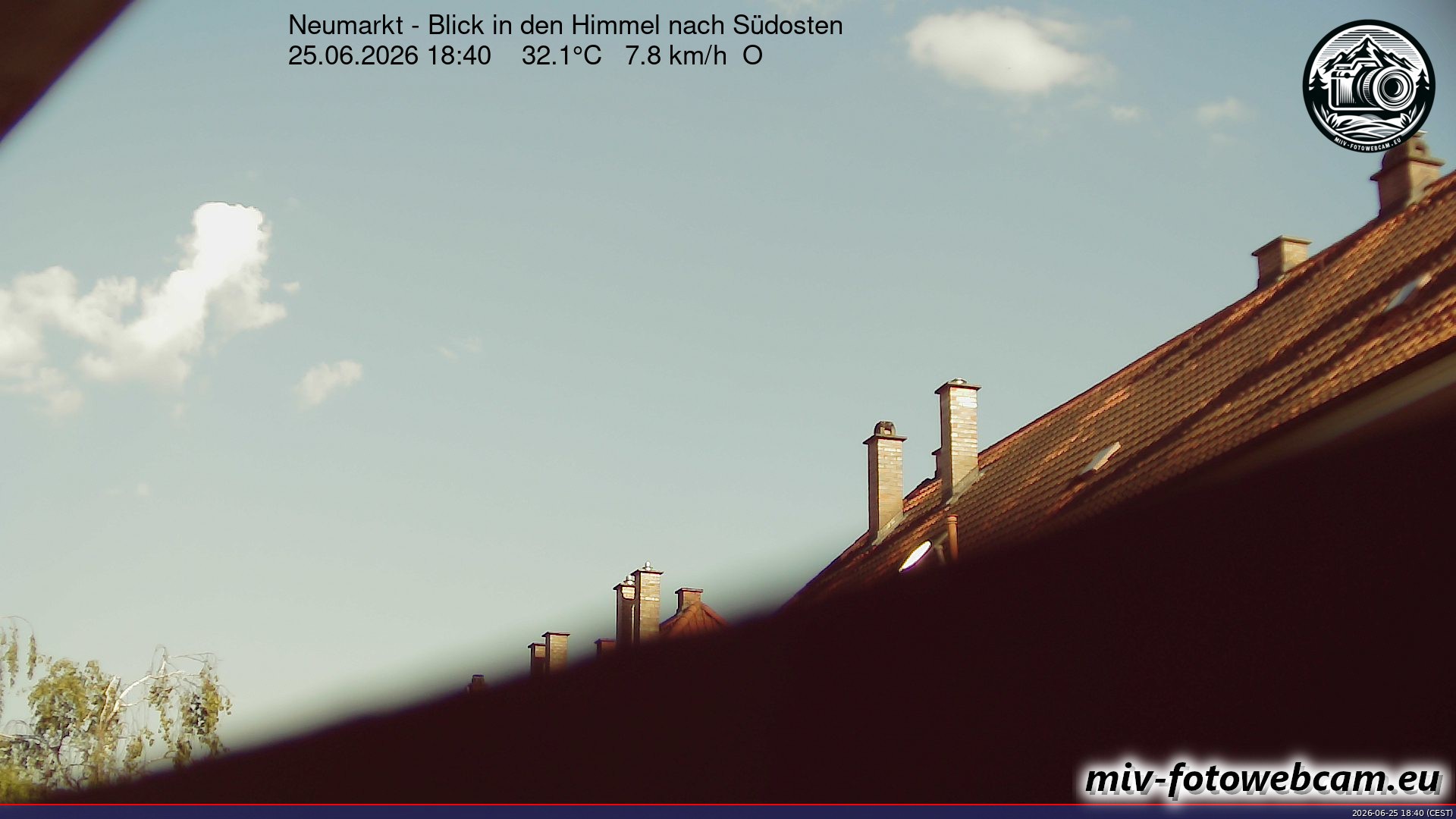 Archiv Foto Neumarkt in der Oberpfalz: Wetter-Webcam Richtung Südosten