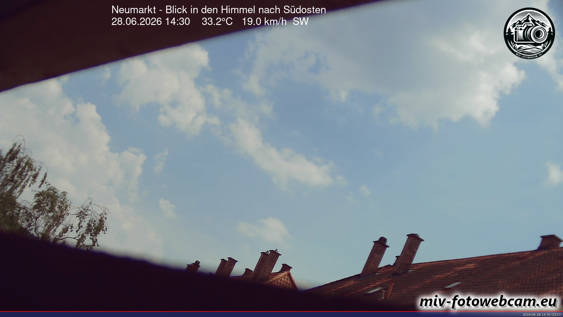 Archiv Foto Neumarkt in der Oberpfalz: Wetter-Webcam Richtung Südosten