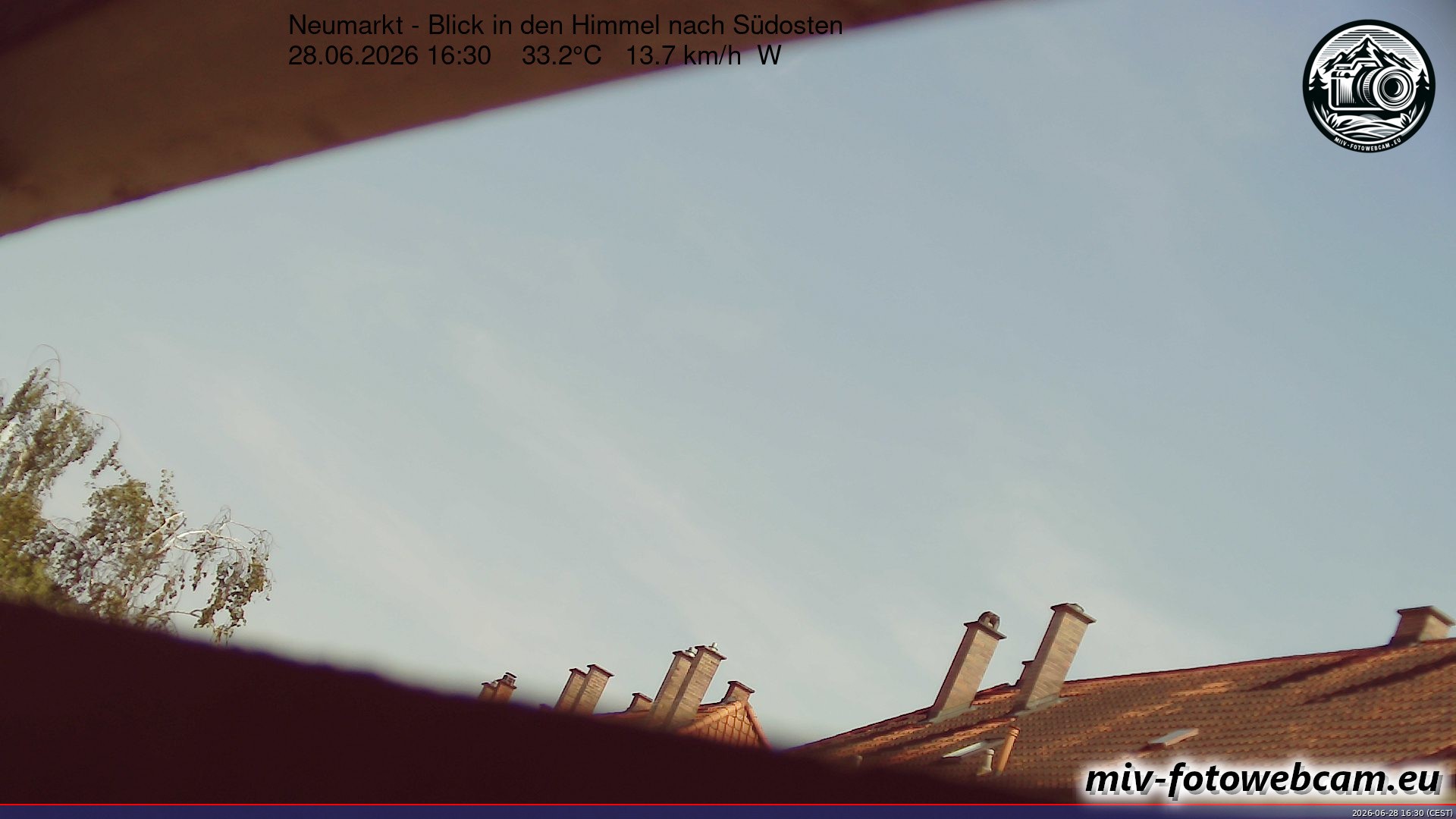 Archiv Foto Neumarkt in der Oberpfalz: Wetter-Webcam Richtung Südosten