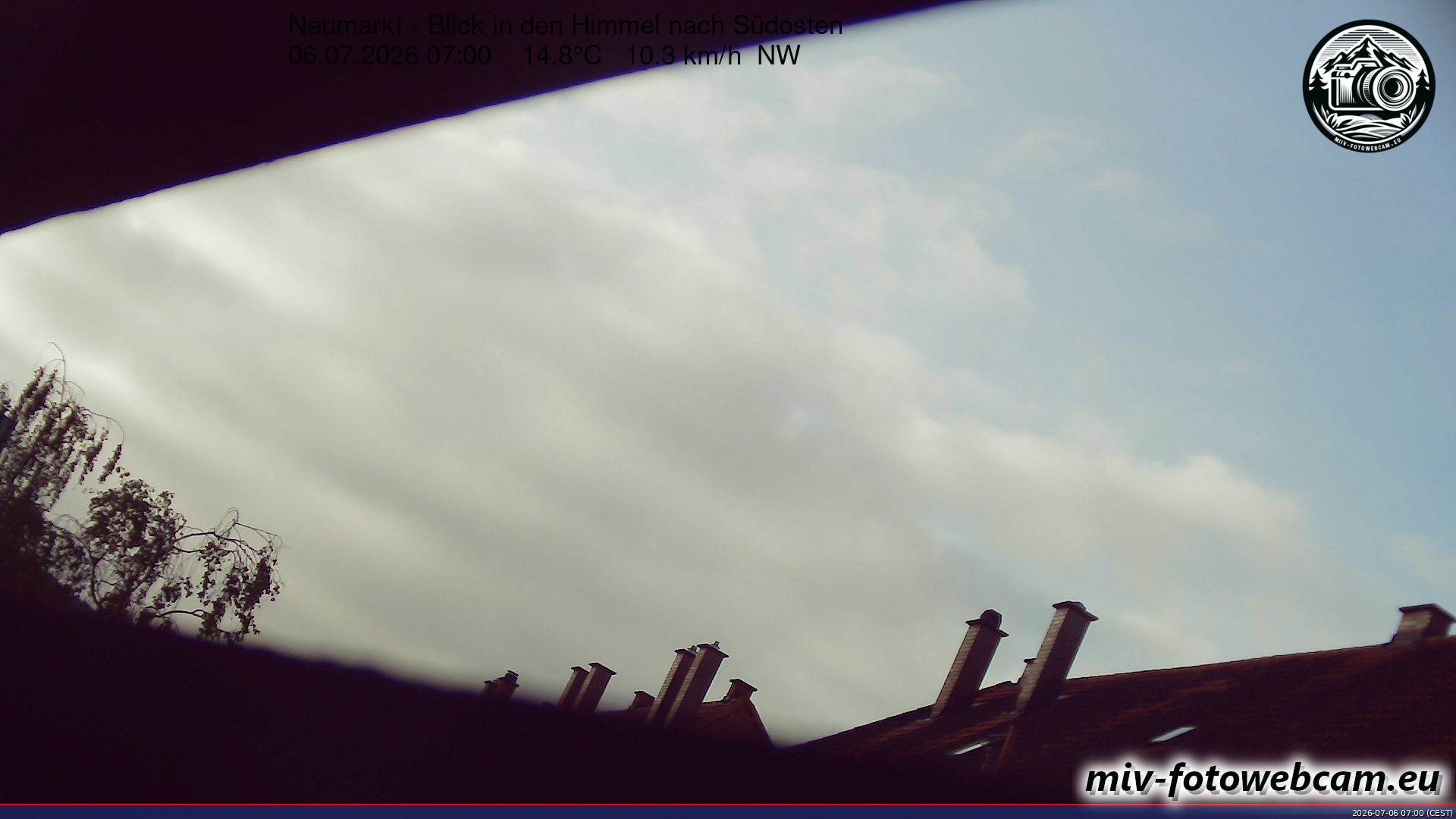 Archiv Foto Neumarkt in der Oberpfalz: Wetter-Webcam Richtung Südosten