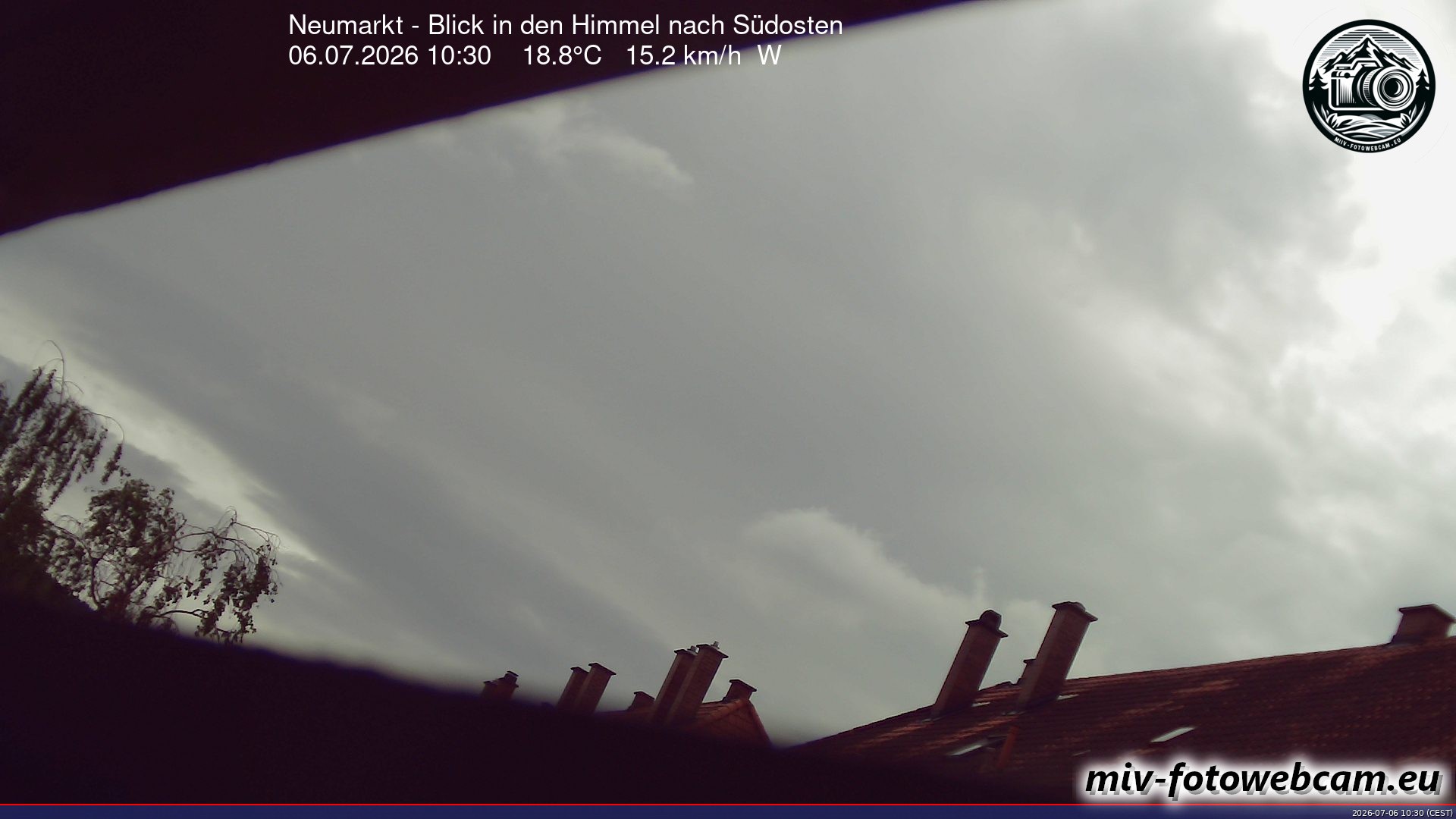 Archiv Foto Neumarkt in der Oberpfalz: Wetter-Webcam Richtung Südosten