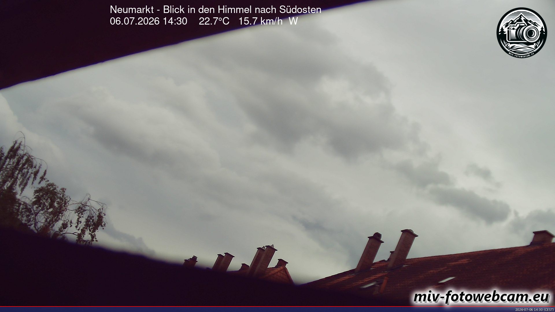 Archiv Foto Neumarkt in der Oberpfalz: Wetter-Webcam Richtung Südosten