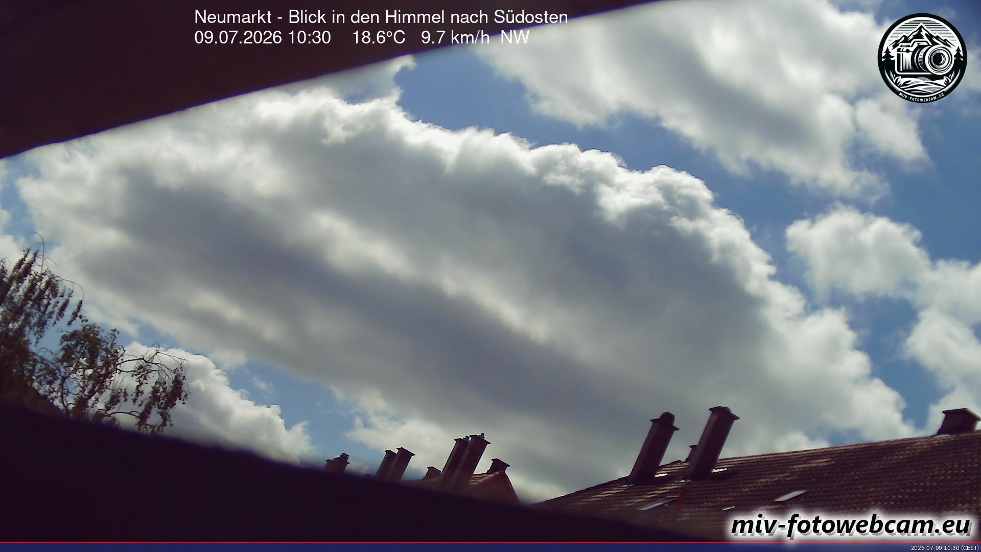 Archiv Foto Neumarkt in der Oberpfalz: Wetter-Webcam Richtung Südosten