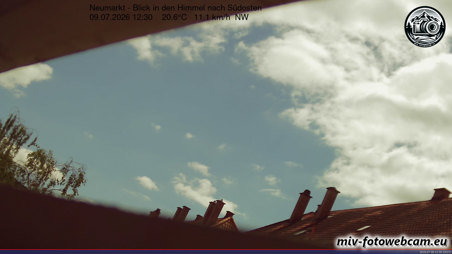 Archiv Foto Neumarkt in der Oberpfalz: Wetter-Webcam Richtung Südosten