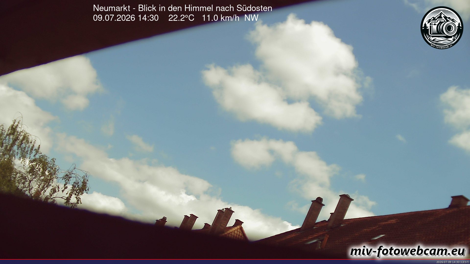Archiv Foto Neumarkt in der Oberpfalz: Wetter-Webcam Richtung Südosten