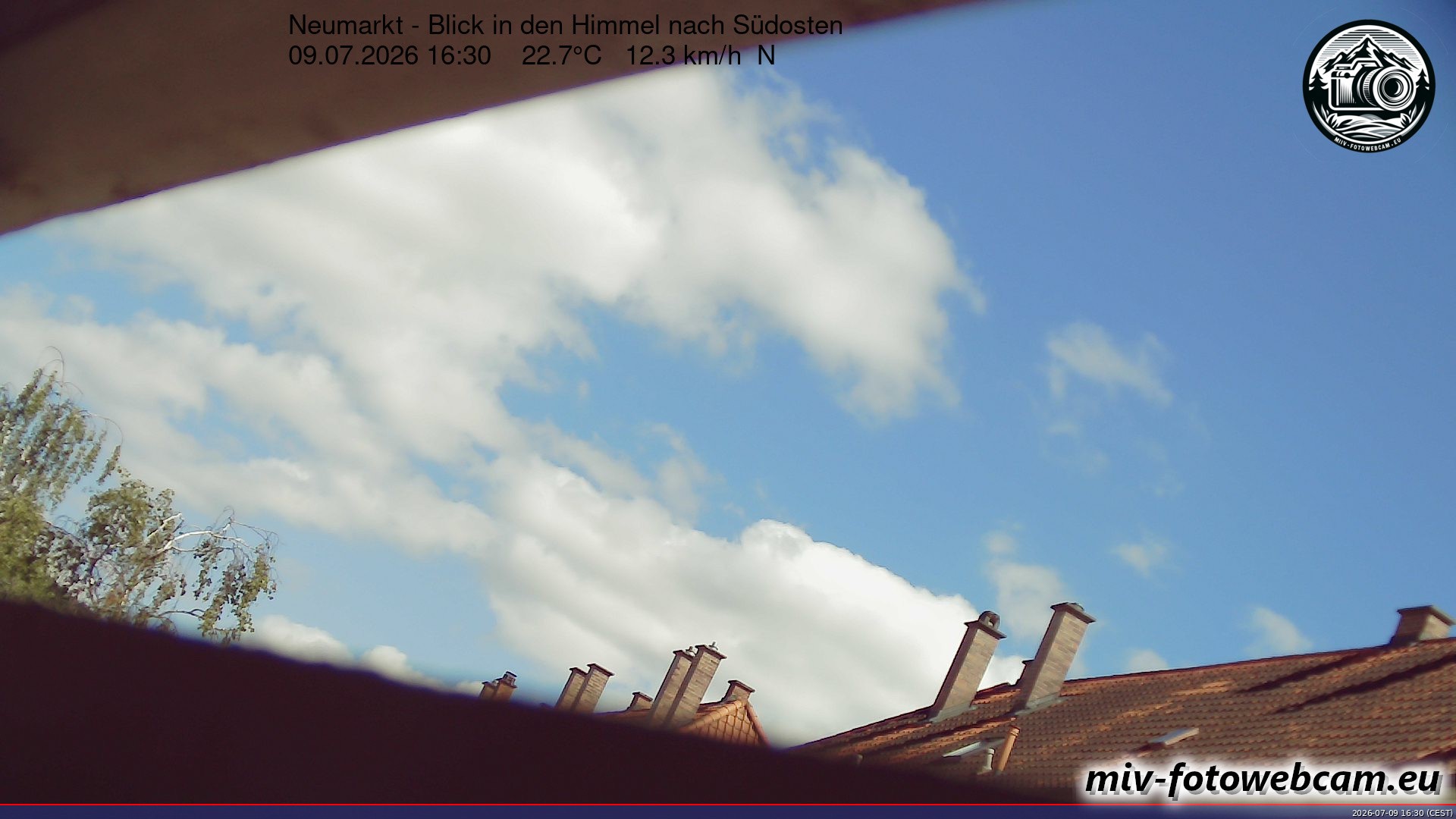 Archiv Foto Neumarkt in der Oberpfalz: Wetter-Webcam Richtung Südosten