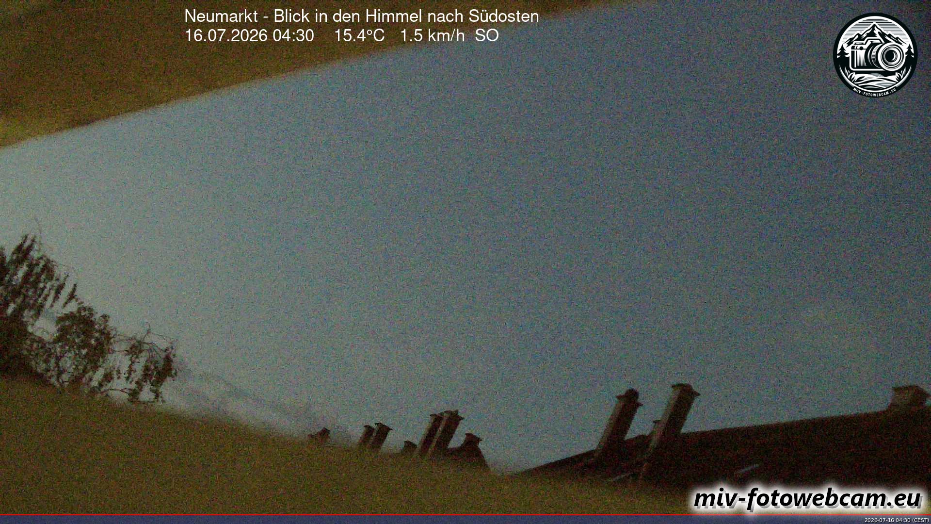Archived image Webcam Neumarkt: Cam south east