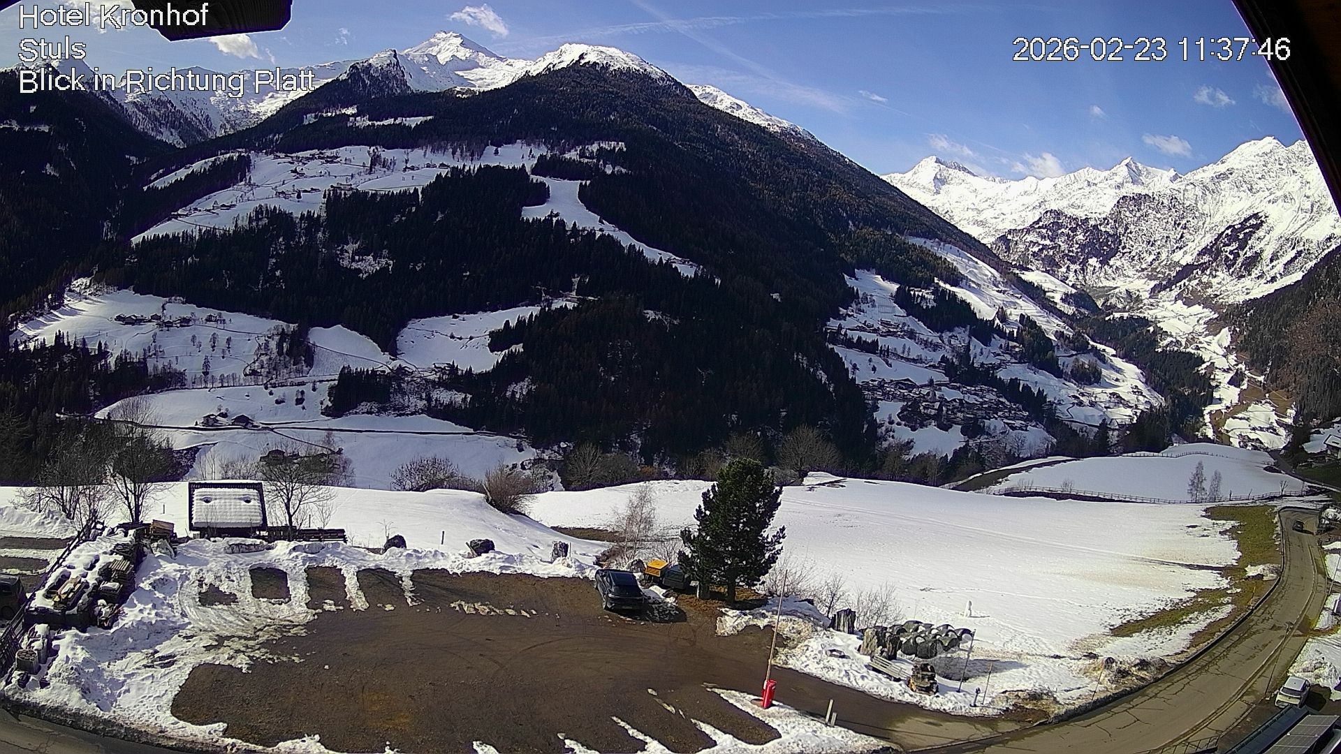 Archiv Foto Webcam Passeiertal: Hotel Kronhof in Stuls
