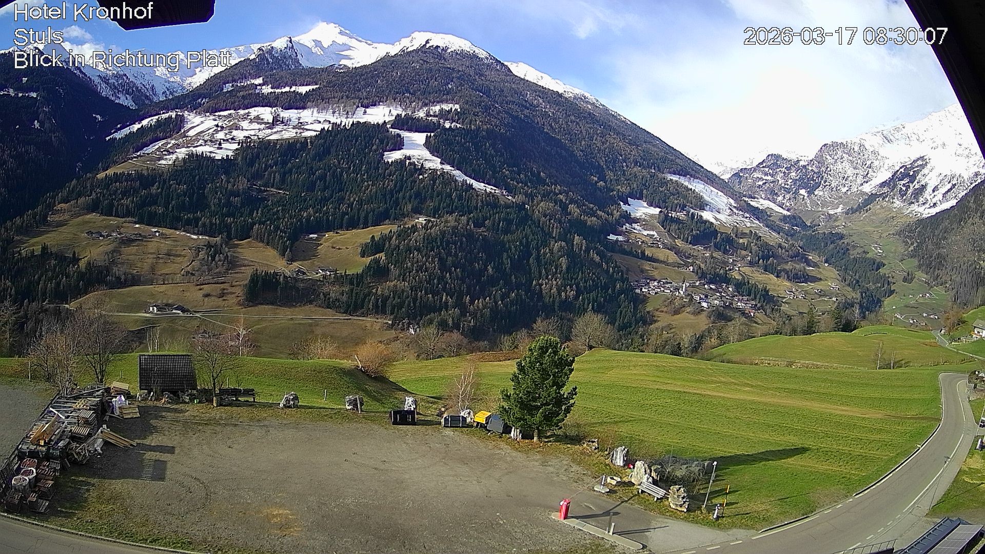 Archiv Foto Webcam Passeiertal: Hotel Kronhof in Stuls