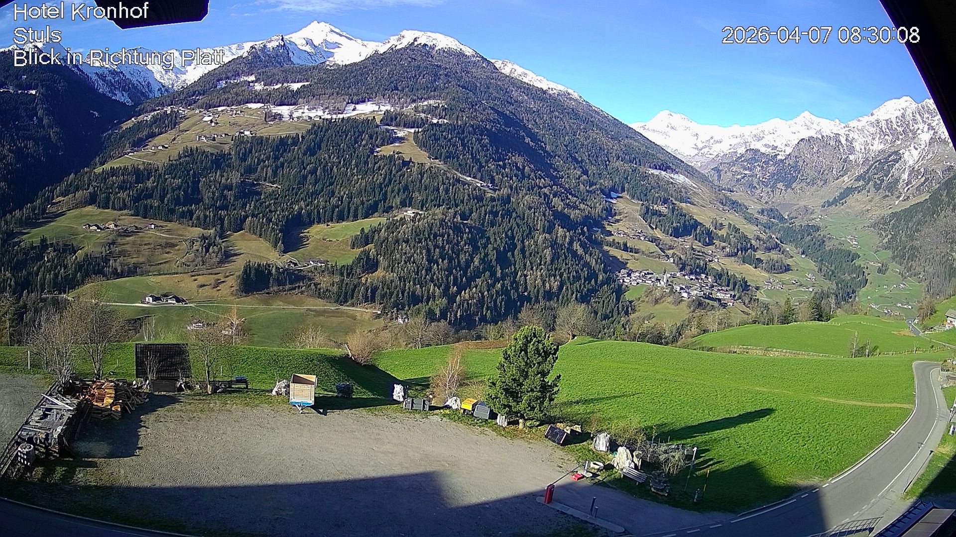Archiv Foto Webcam Passeiertal: Hotel Kronhof in Stuls