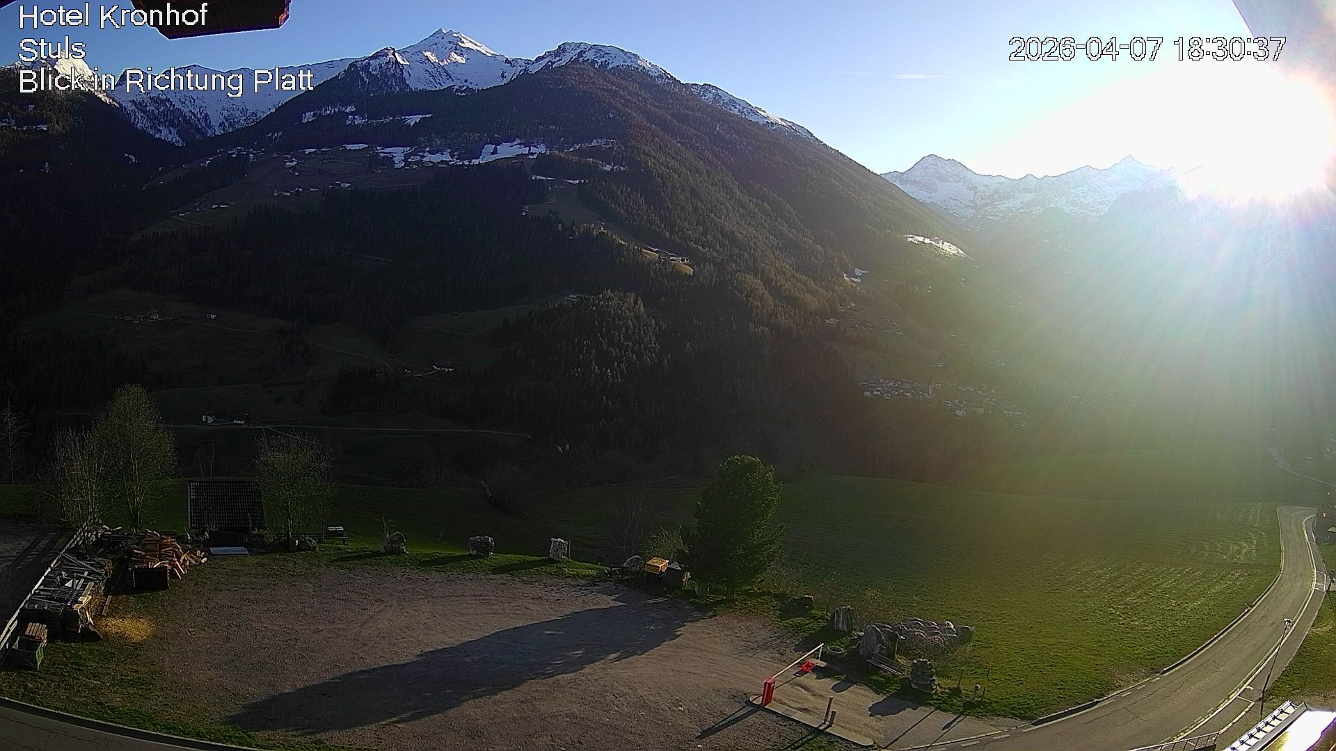 Archiv Foto Webcam Passeiertal: Hotel Kronhof in Stuls