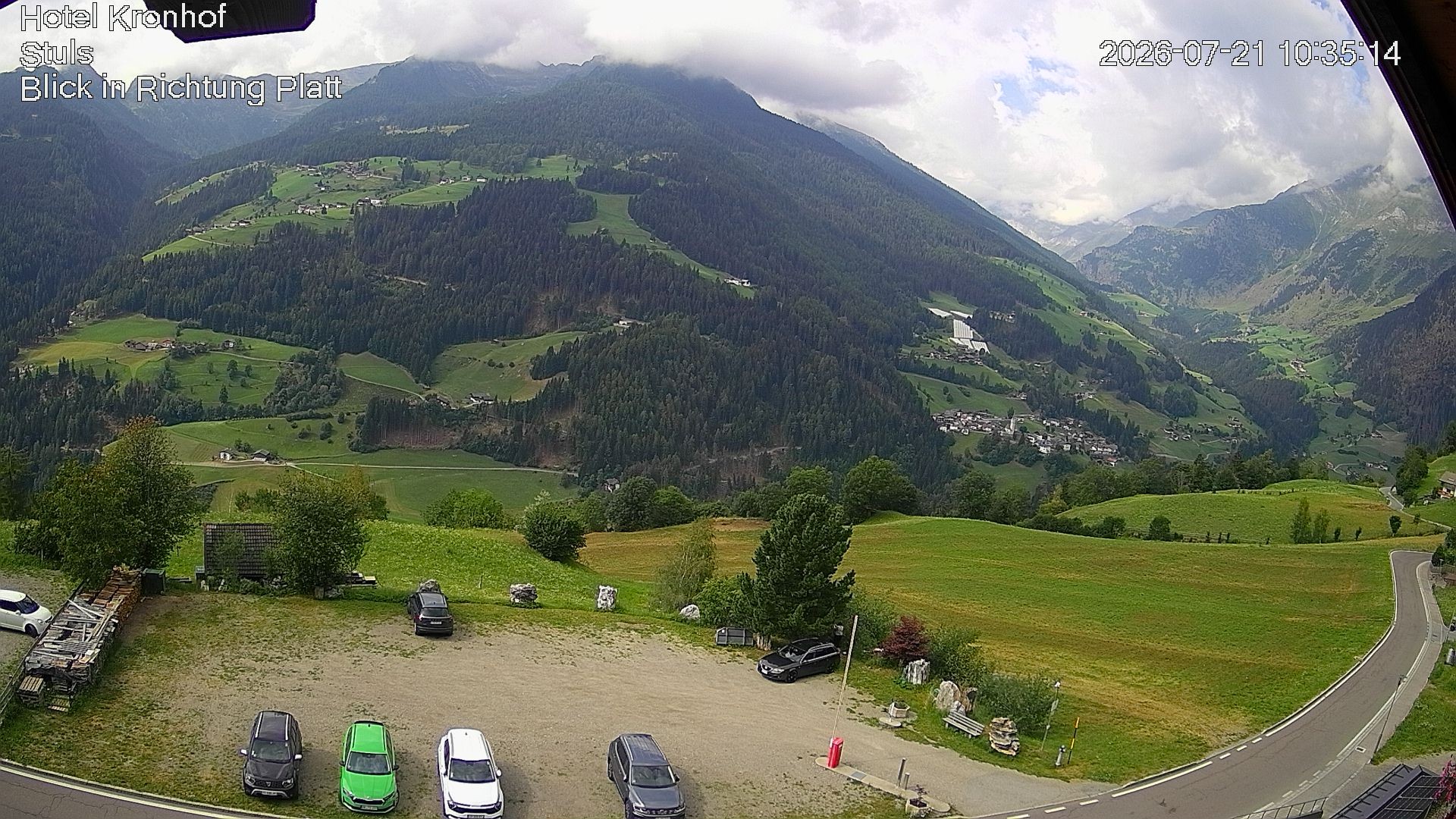 Archiv Foto Webcam Passeiertal: Hotel Kronhof in Stuls