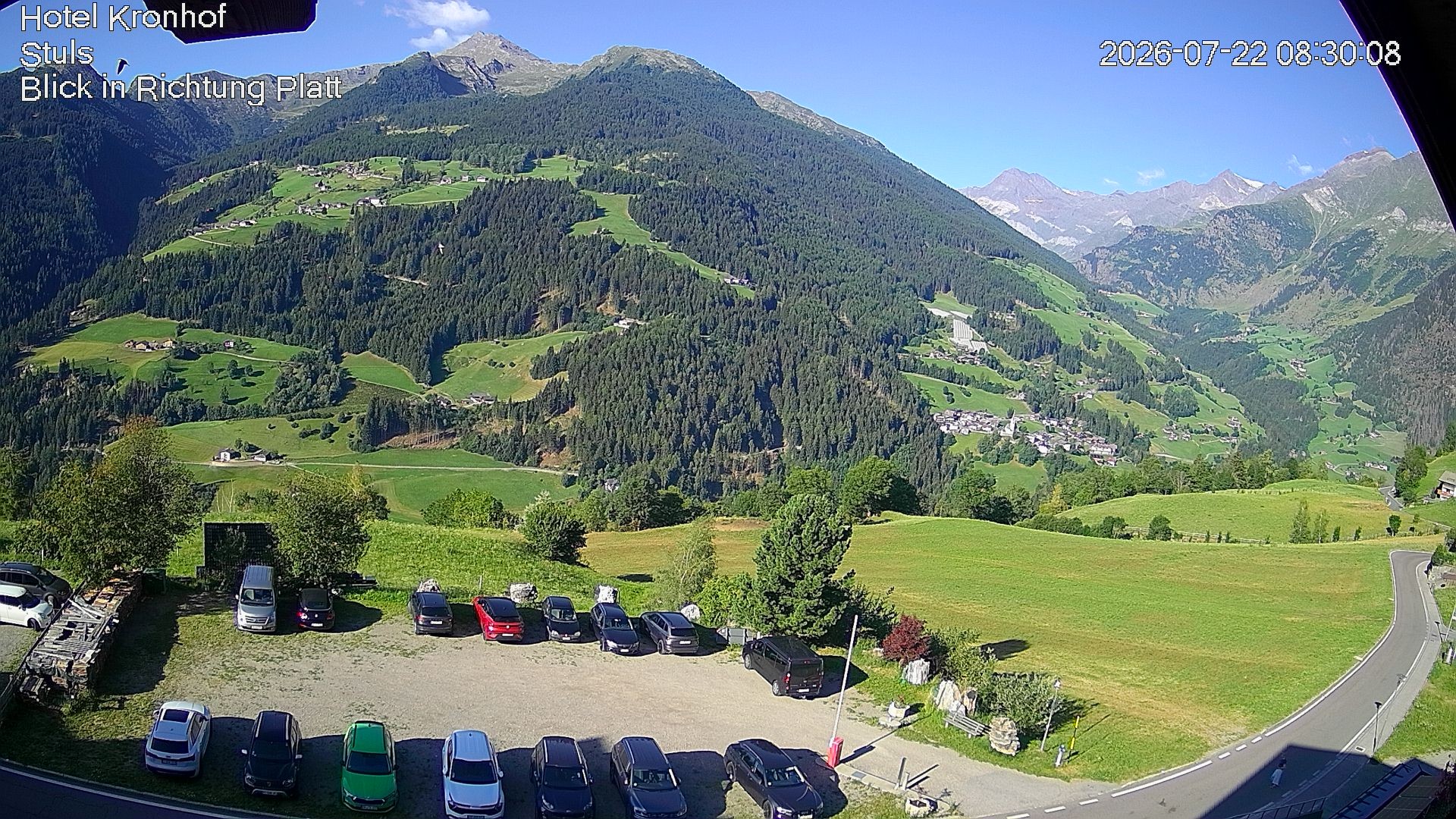 Archiv Foto Webcam Passeiertal: Hotel Kronhof in Stuls