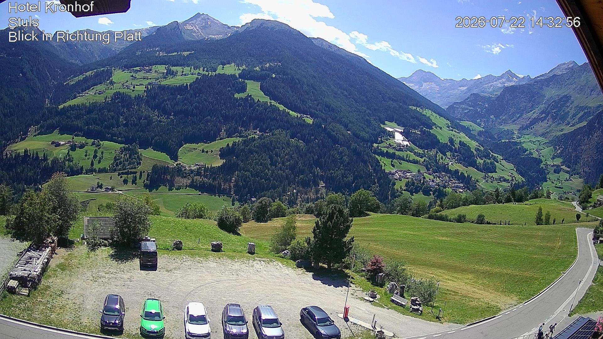 Archiv Foto Webcam Passeiertal: Hotel Kronhof in Stuls