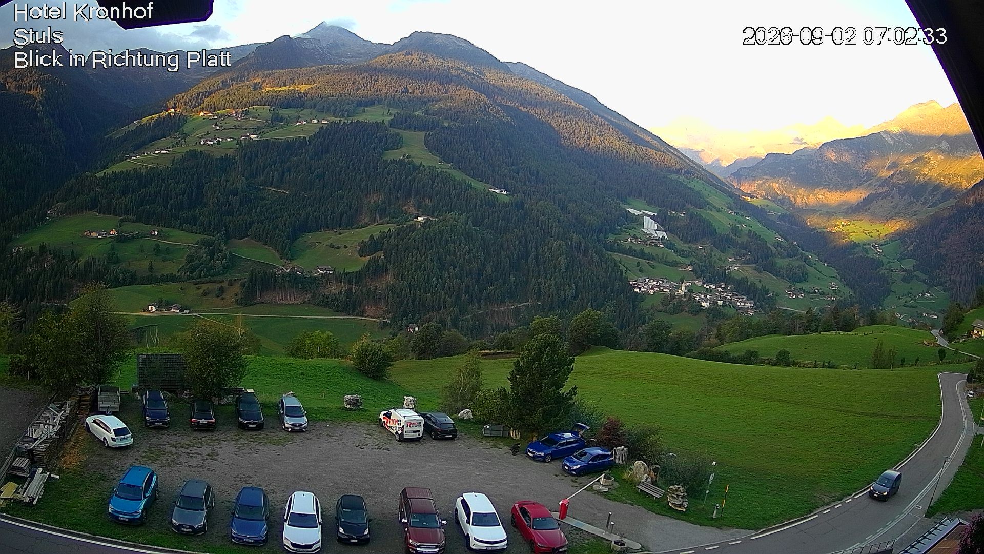 Archiv Foto Webcam Passeiertal: Hotel Kronhof in Stuls