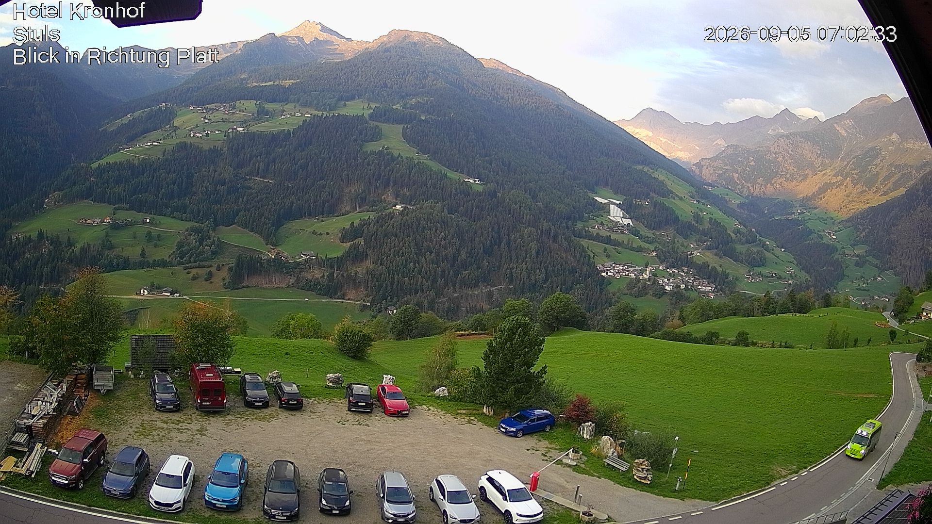 Archiv Foto Webcam Passeiertal: Hotel Kronhof in Stuls