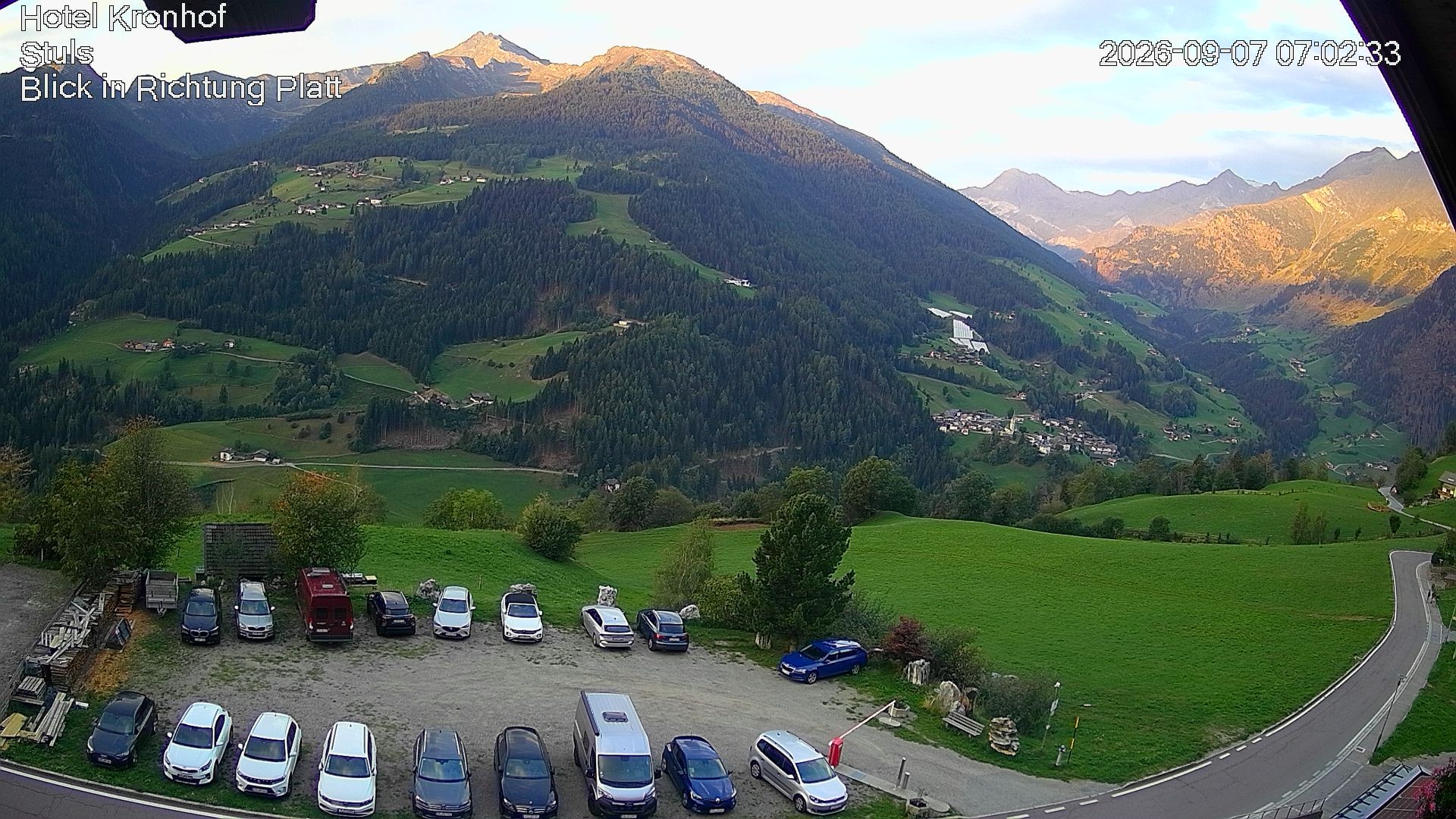 Archiv Foto Webcam Passeiertal: Hotel Kronhof in Stuls