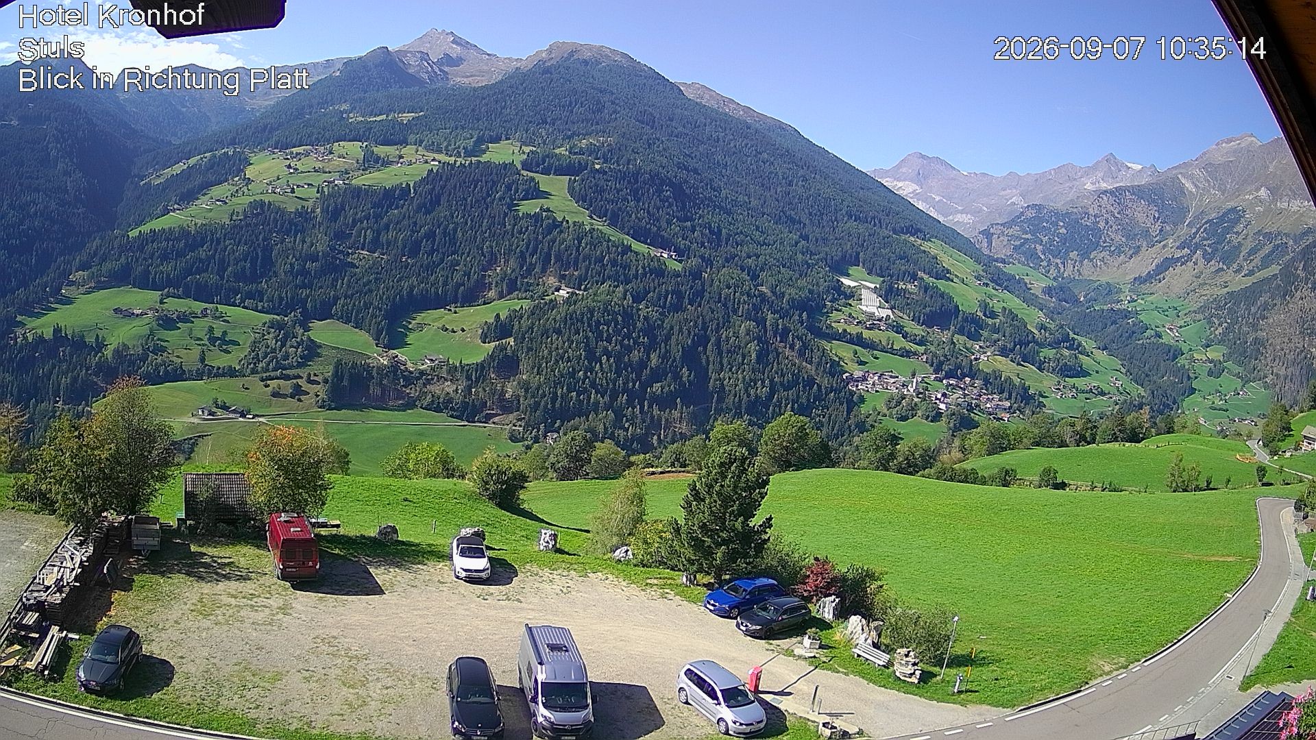 Archiv Foto Webcam Passeiertal: Hotel Kronhof in Stuls