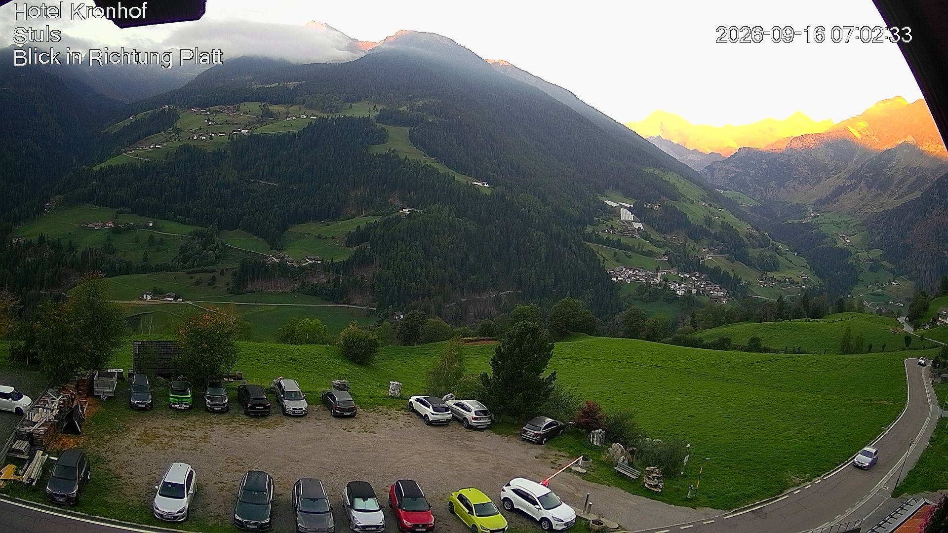 Archiv Foto Webcam Passeiertal: Hotel Kronhof in Stuls
