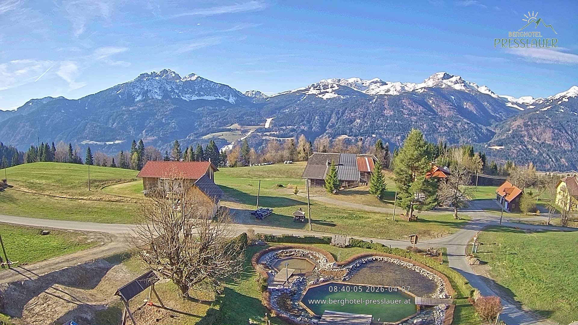 Archiv Foto Webcam Ausblick vom Berghotel Presslauer in Kärnten