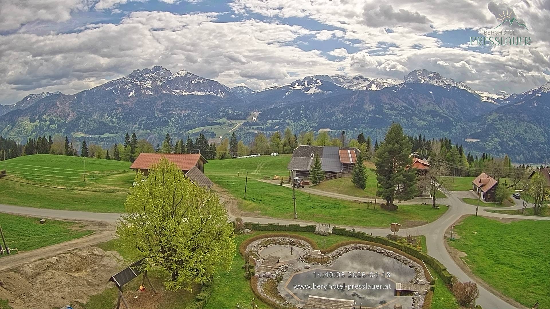 Archiv Foto Webcam Ausblick vom Berghotel Presslauer in Kärnten
