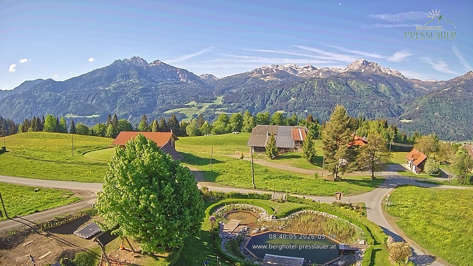 Archiv Foto Webcam Ausblick vom Berghotel Presslauer in Kärnten