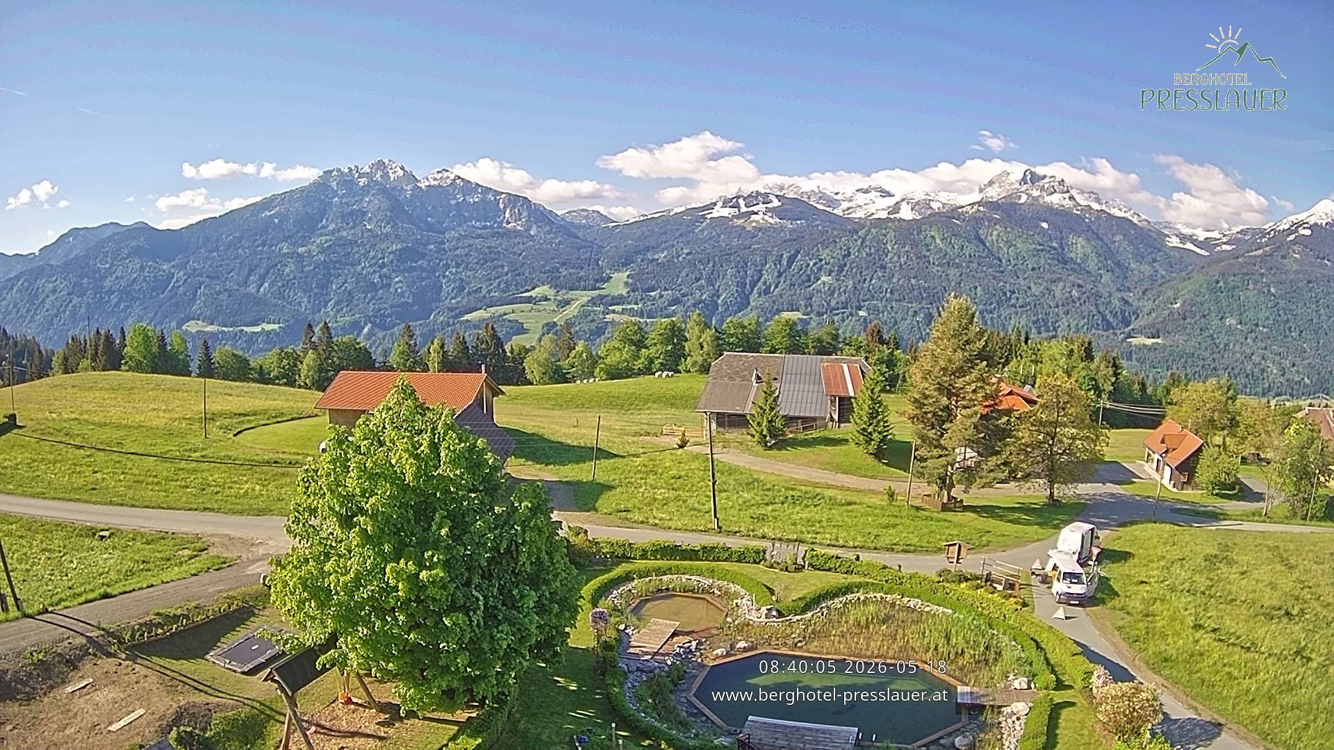 Archiv Foto Webcam Ausblick vom Berghotel Presslauer in Kärnten