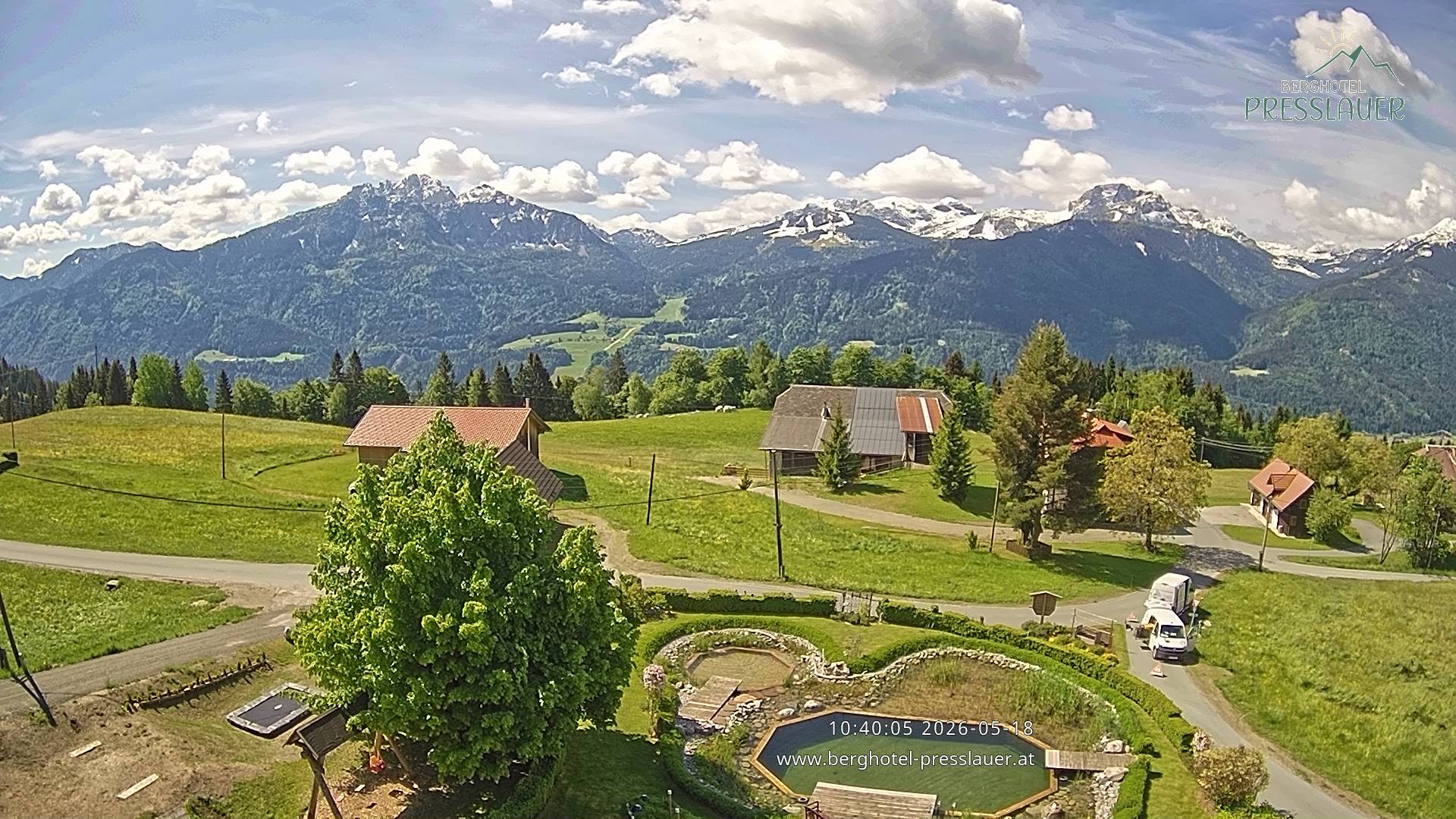 Archiv Foto Webcam Ausblick vom Berghotel Presslauer in Kärnten
