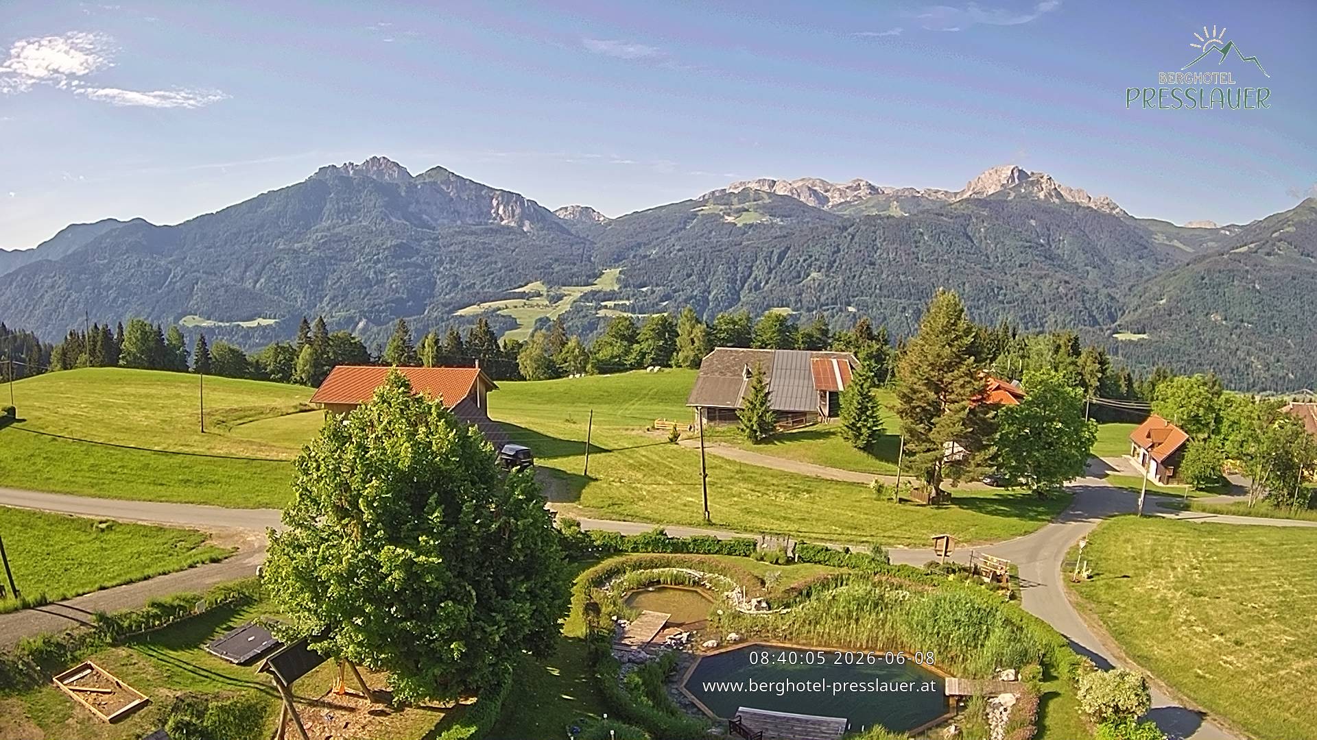 Archiv Foto Webcam Ausblick vom Berghotel Presslauer in Kärnten