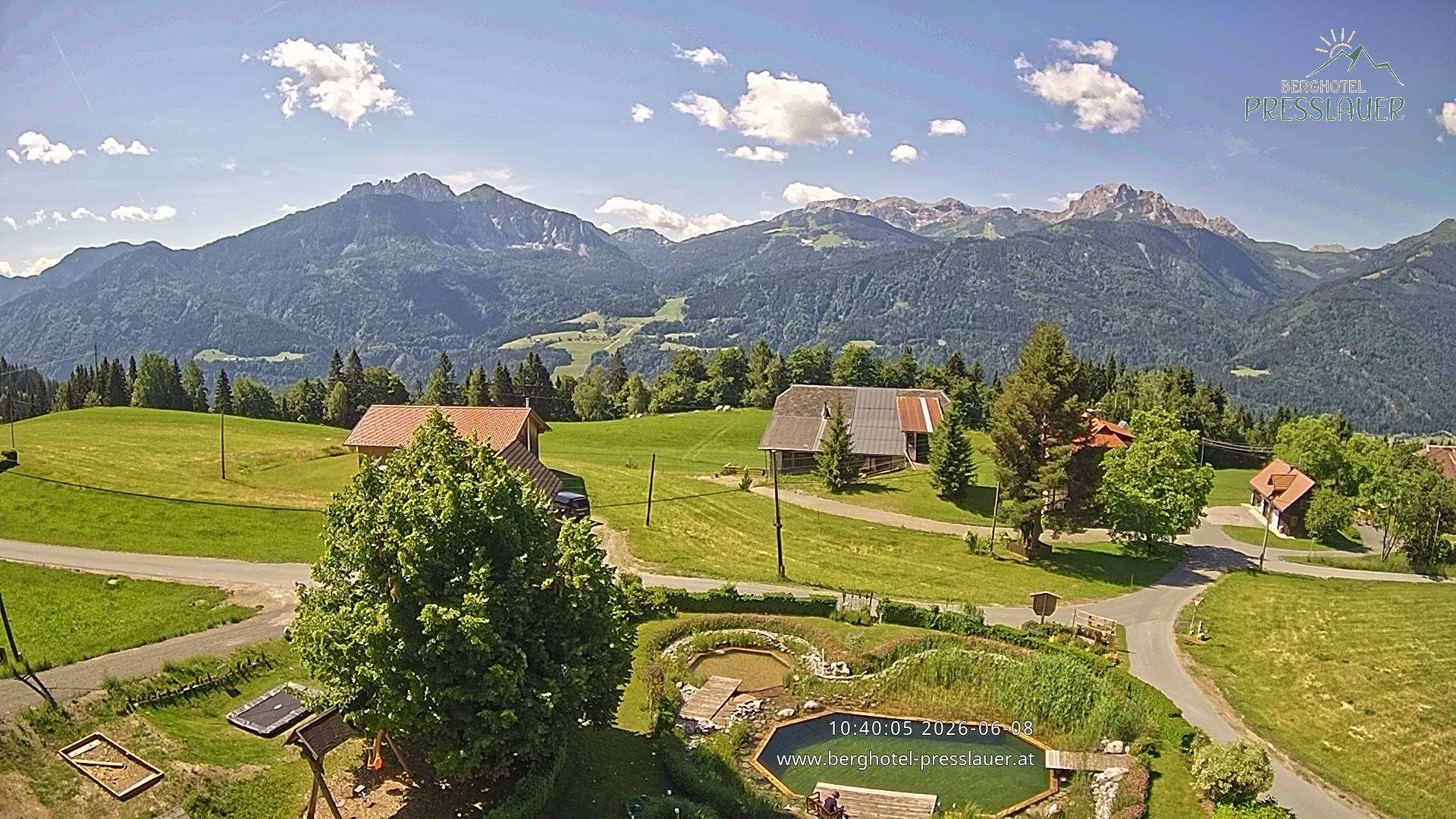 Archiv Foto Webcam Ausblick vom Berghotel Presslauer in Kärnten