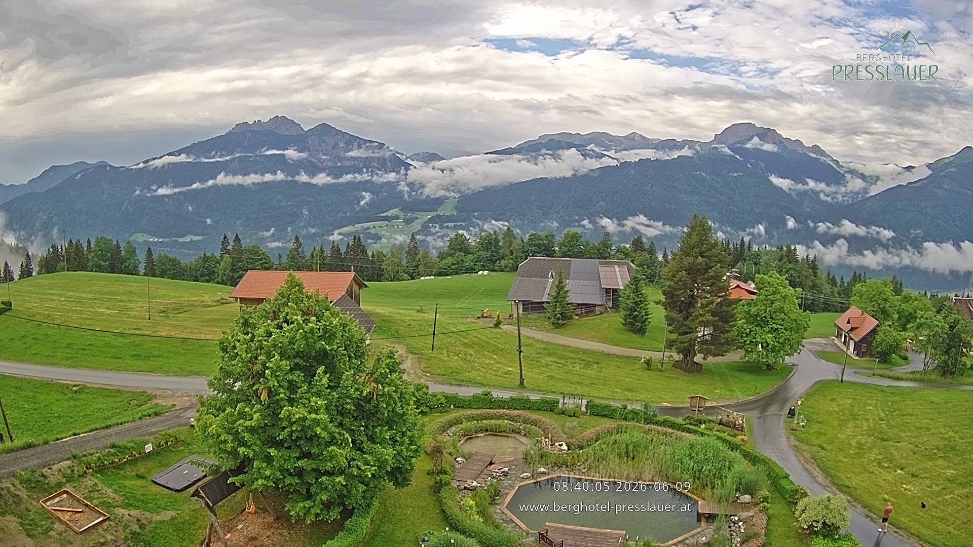 Archiv Foto Webcam Ausblick vom Berghotel Presslauer in Kärnten