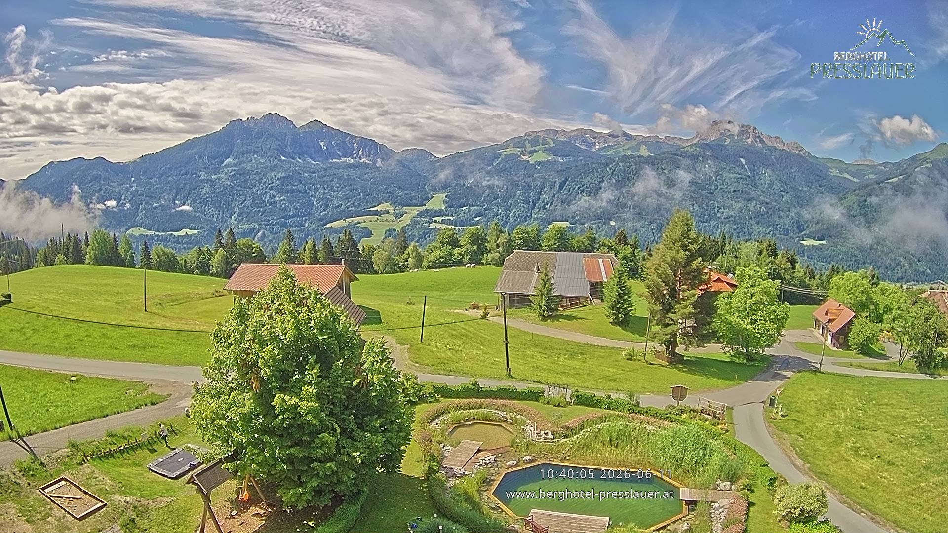 Archiv Foto Webcam Ausblick vom Berghotel Presslauer in Kärnten