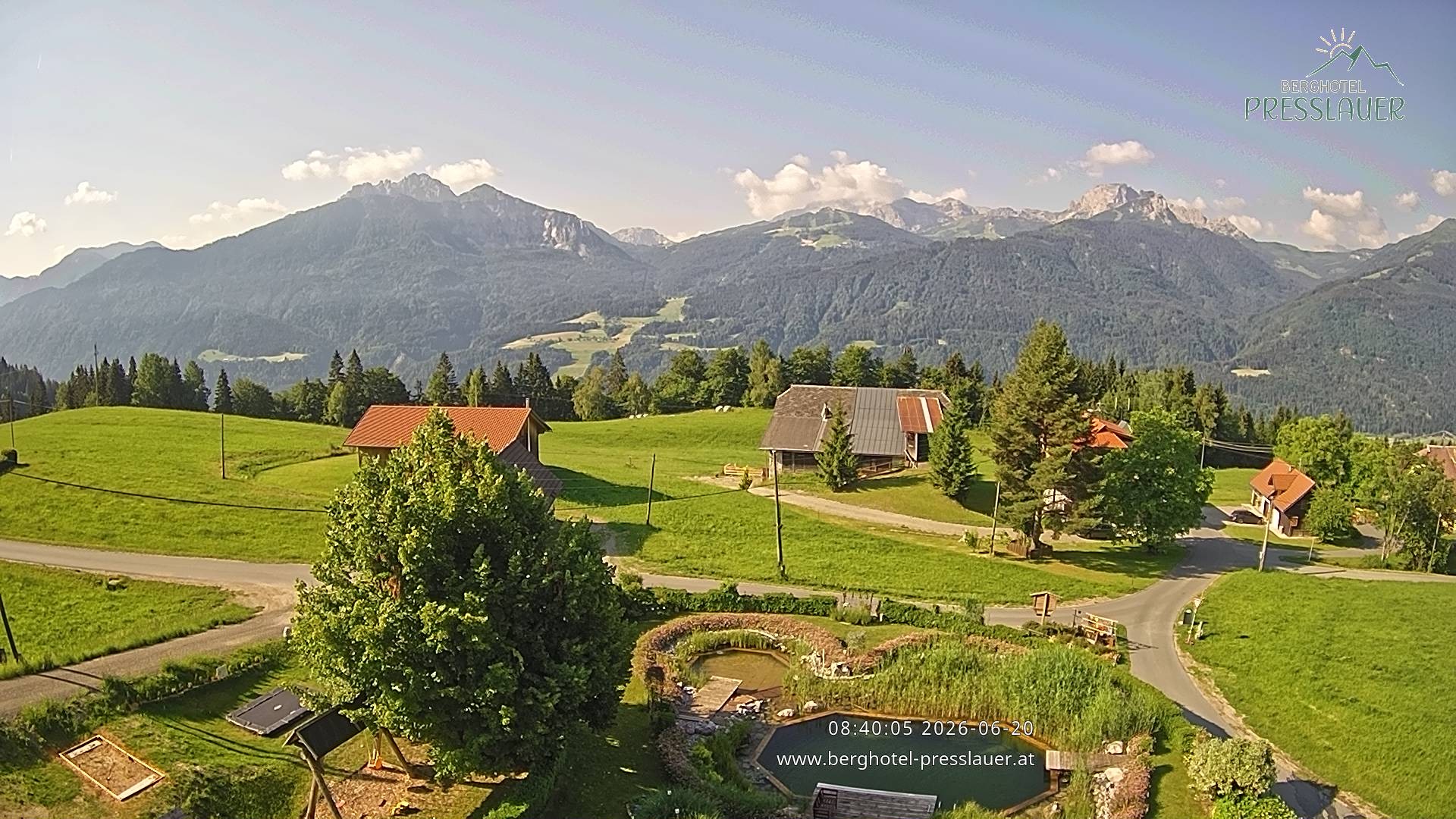Archiv Foto Webcam Ausblick vom Berghotel Presslauer in Kärnten
