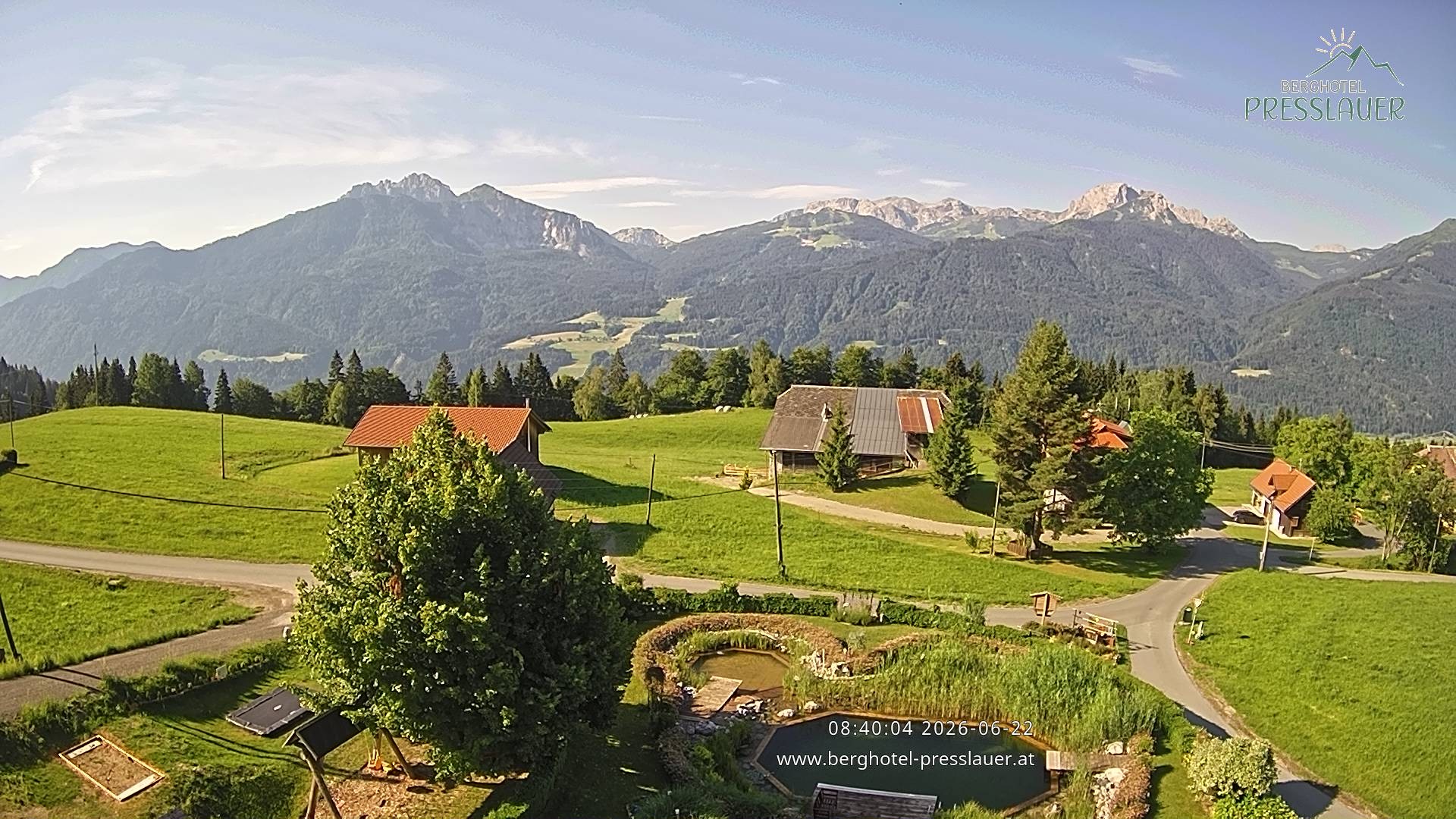 Archiv Foto Webcam Ausblick vom Berghotel Presslauer in Kärnten
