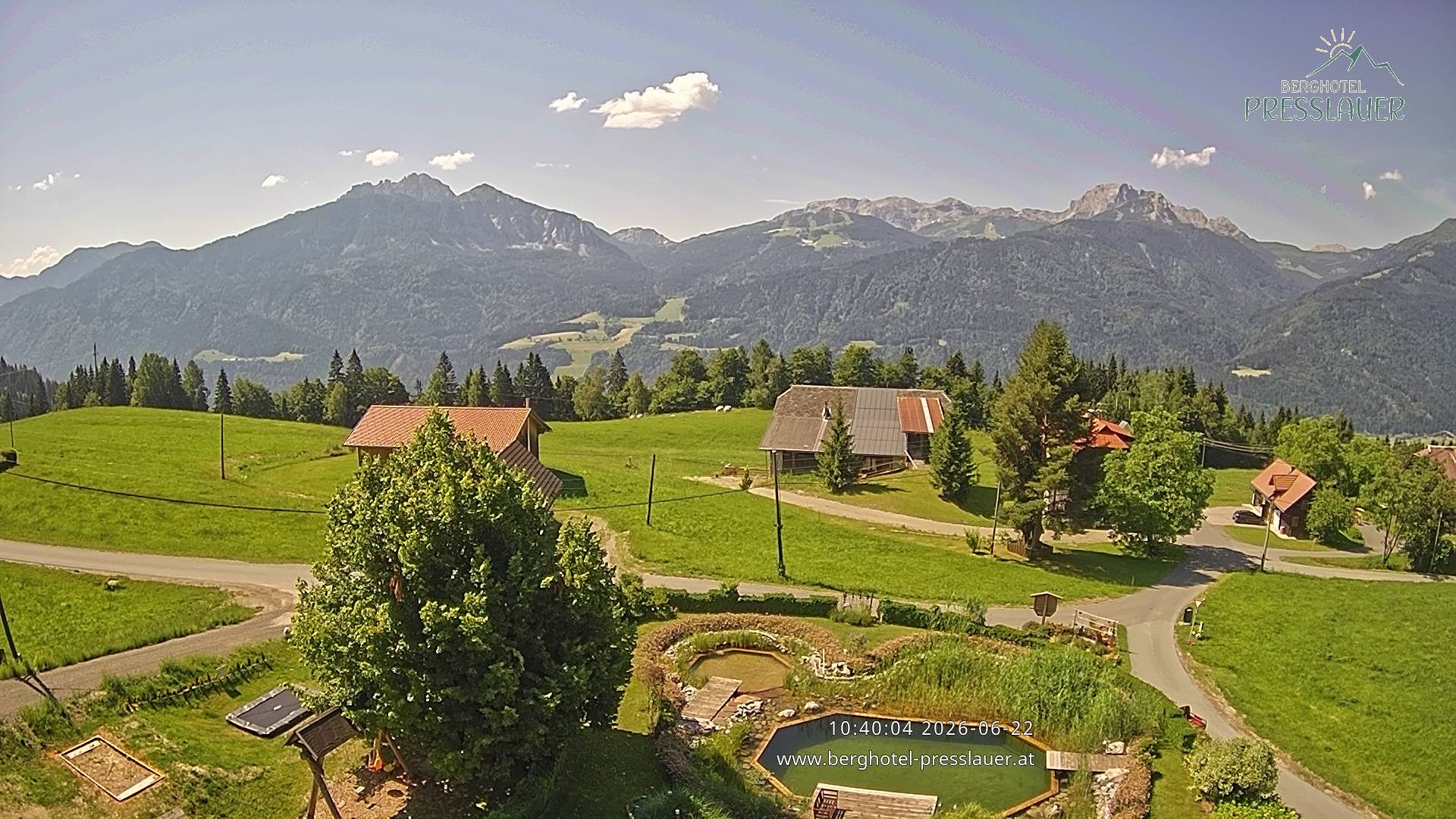 Archiv Foto Webcam Ausblick vom Berghotel Presslauer in Kärnten