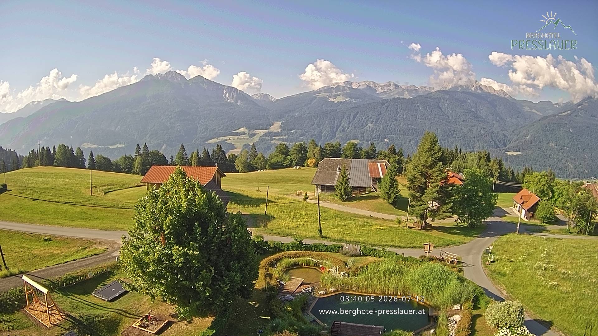 Archiv Foto Webcam Ausblick vom Berghotel Presslauer in Kärnten