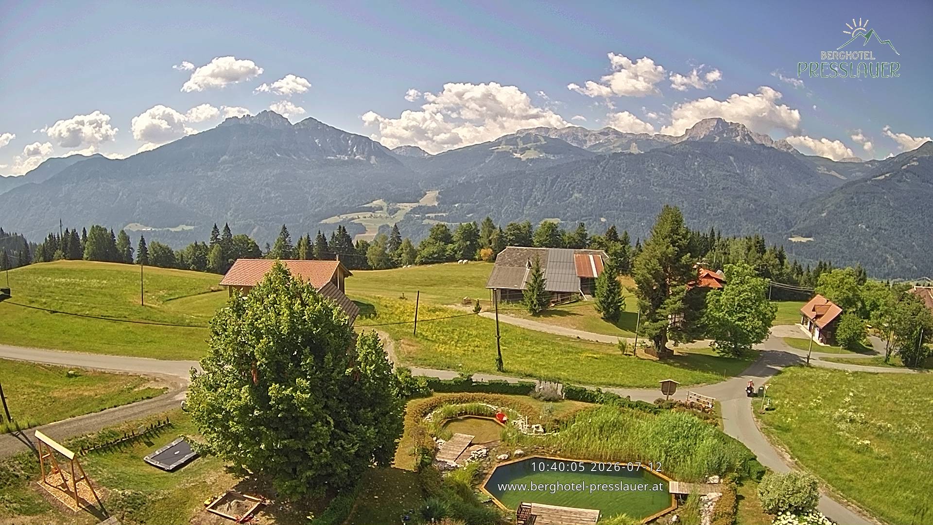 Archiv Foto Webcam Ausblick vom Berghotel Presslauer in Kärnten