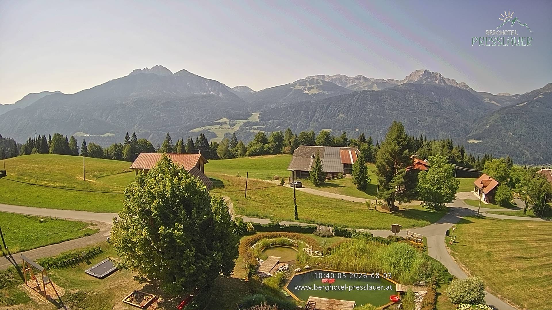 Archiv Foto Webcam Ausblick vom Berghotel Presslauer in Kärnten