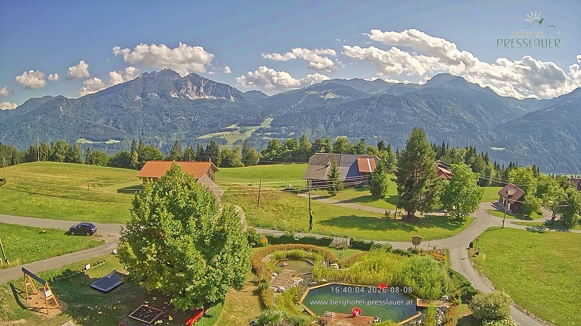 Archiv Foto Webcam Ausblick vom Berghotel Presslauer in Kärnten