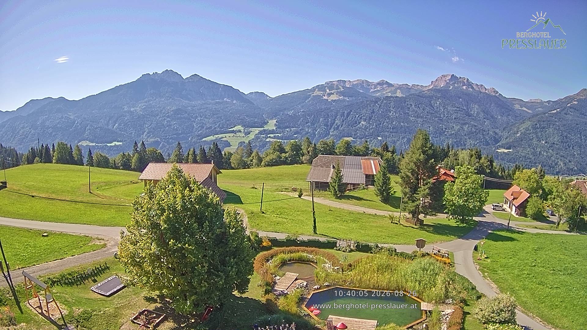 Archiv Foto Webcam Ausblick vom Berghotel Presslauer in Kärnten